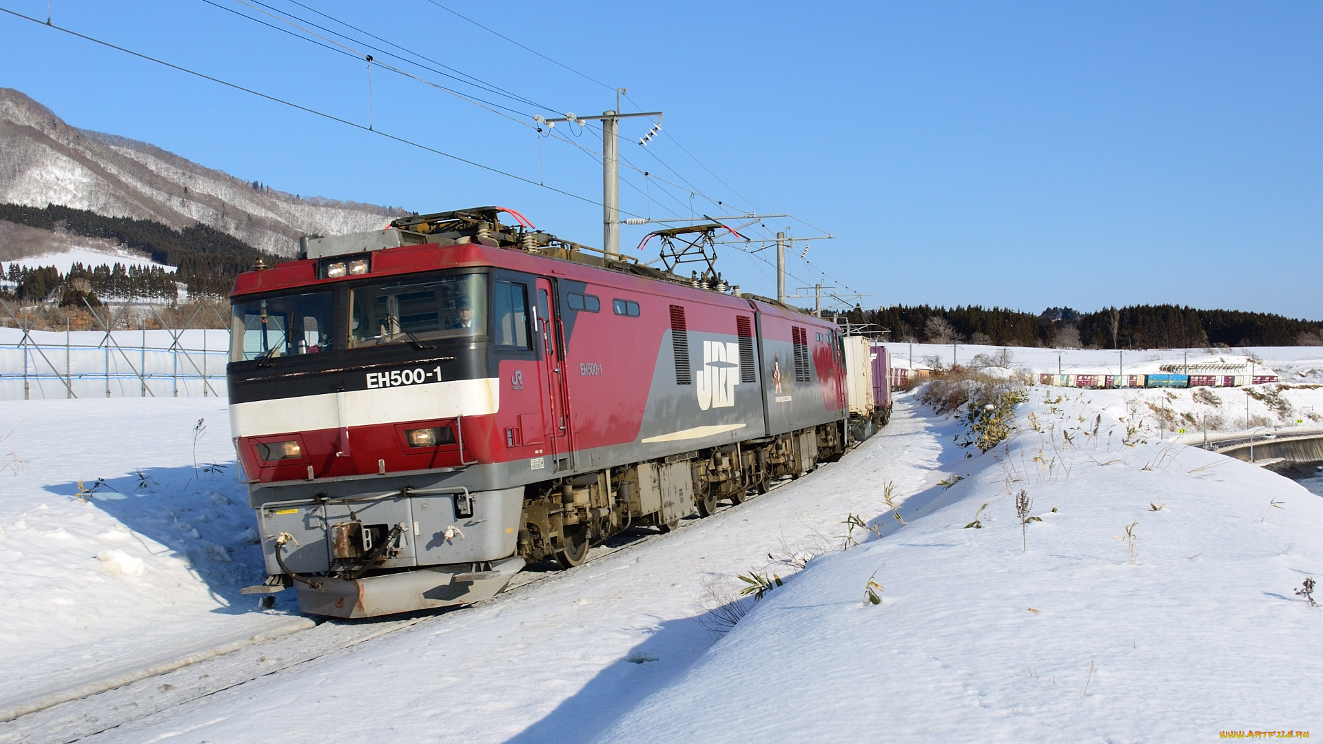техника, поезда, снег, поезд