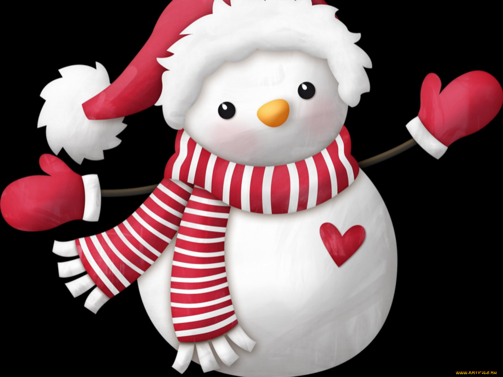 праздничные, векторная, графика, новый, год, снеговик