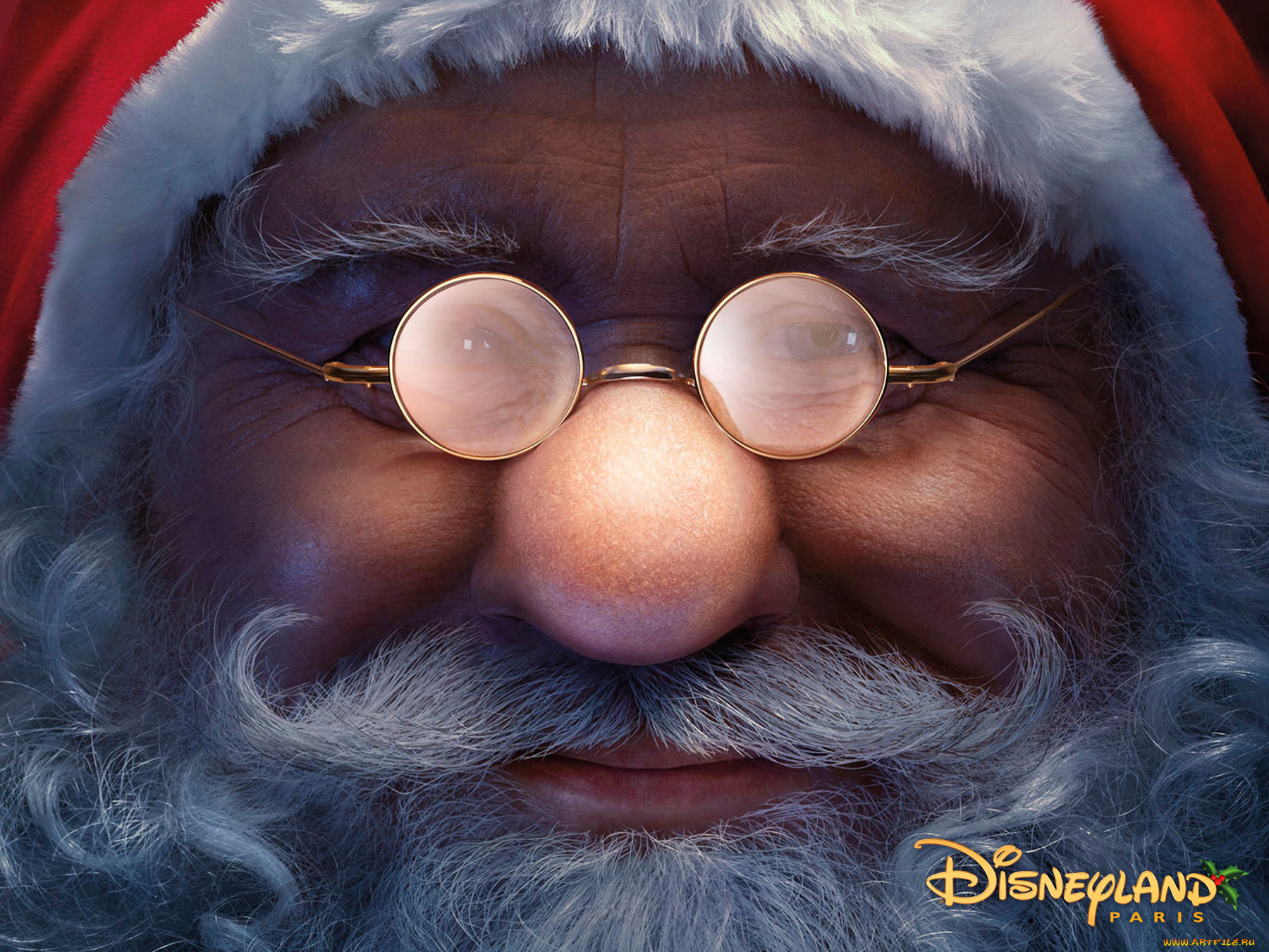 праздничные, дед, мороз, лицо, очки, нос