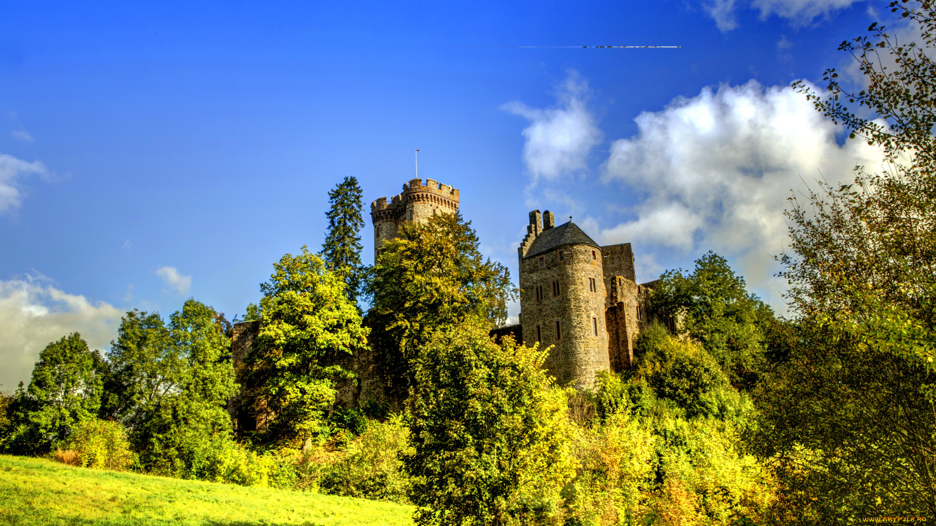 германия, kasselburg, города, дворцы, замки, крепости, замок