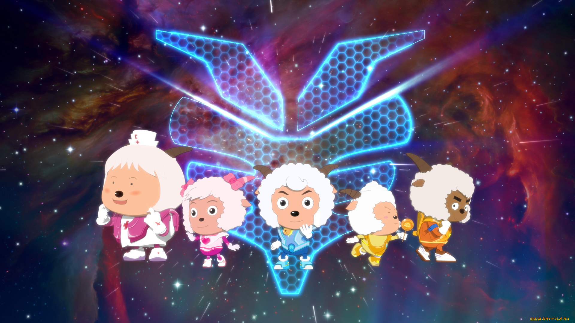 мультфильмы, unknown, разное, pleasant, goat, and, big, wolf