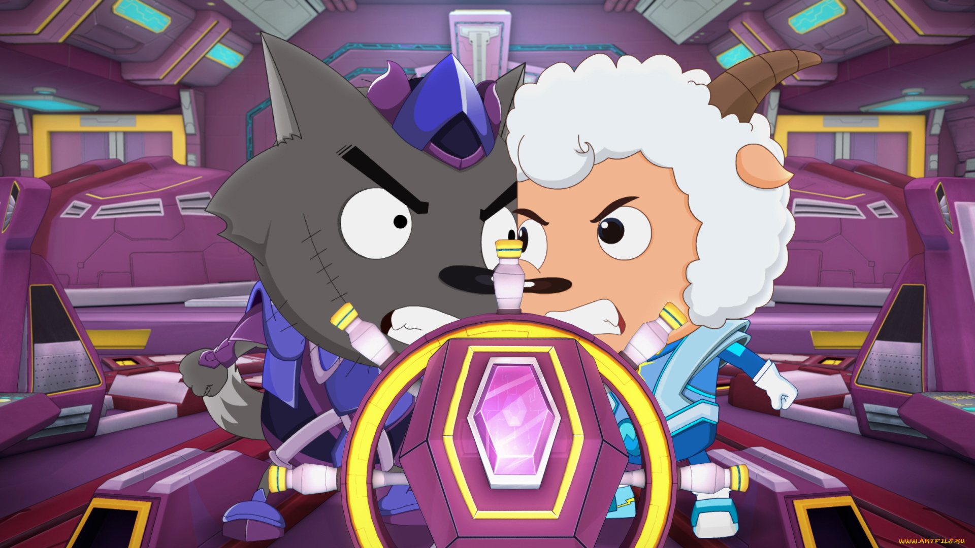 мультфильмы, unknown, разное, pleasant, goat, and, big, wolf