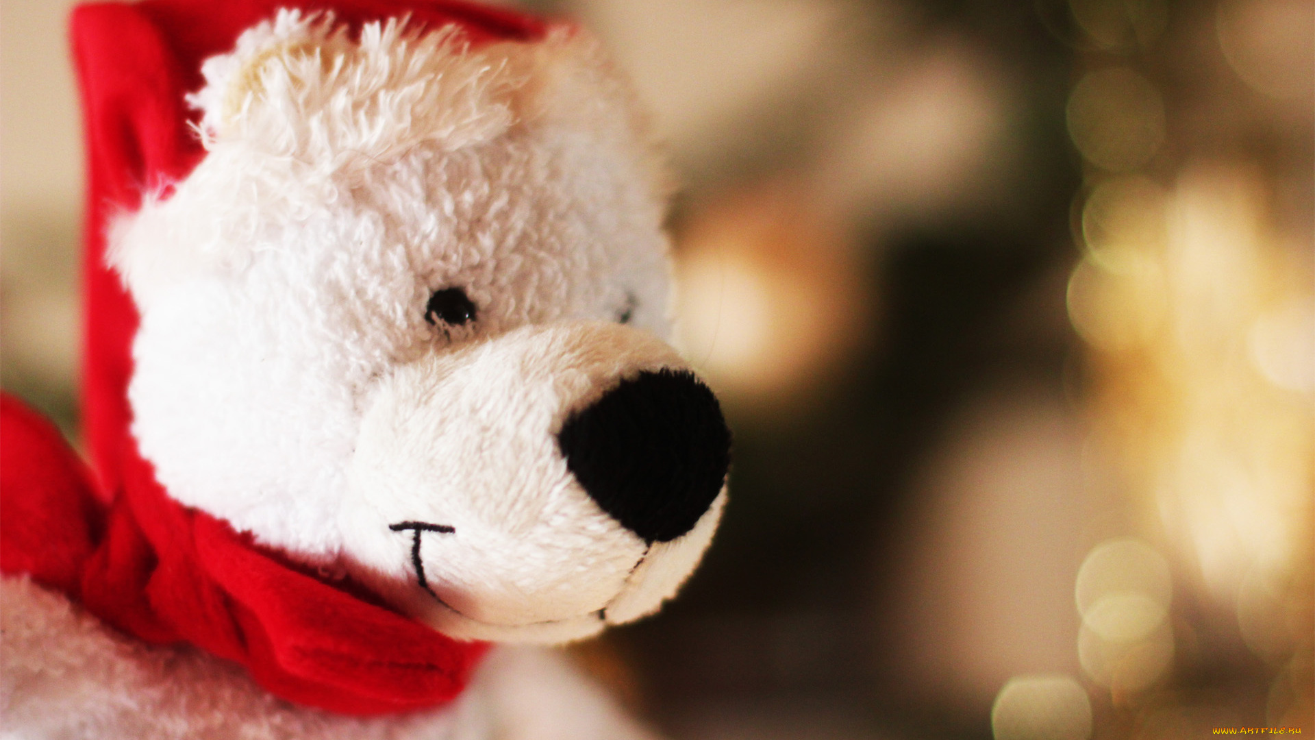 праздничные, мягкие, игрушки, шапка, плюшевый, мишка