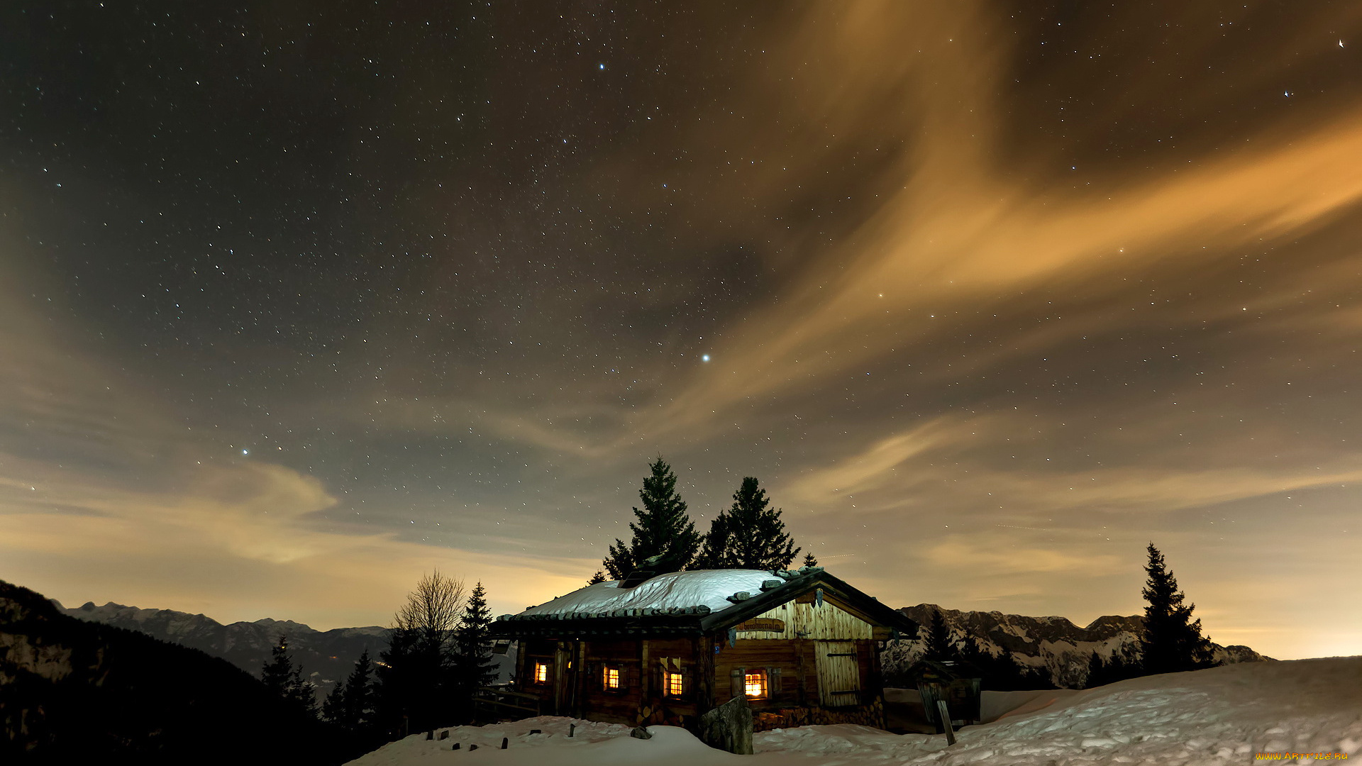 природа, зима, снег