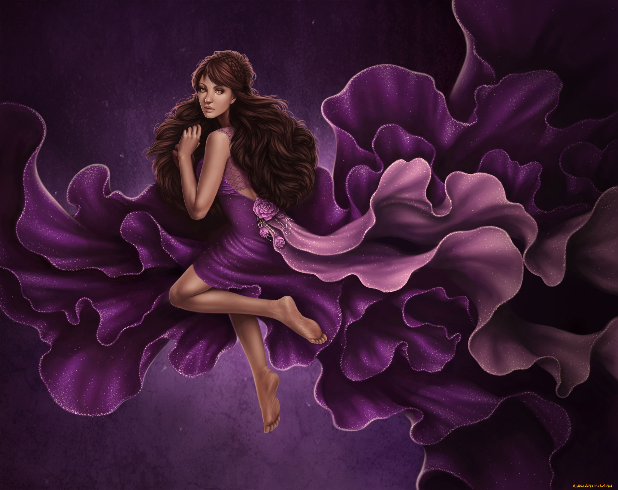 фэнтези, девушки, платье, девушка