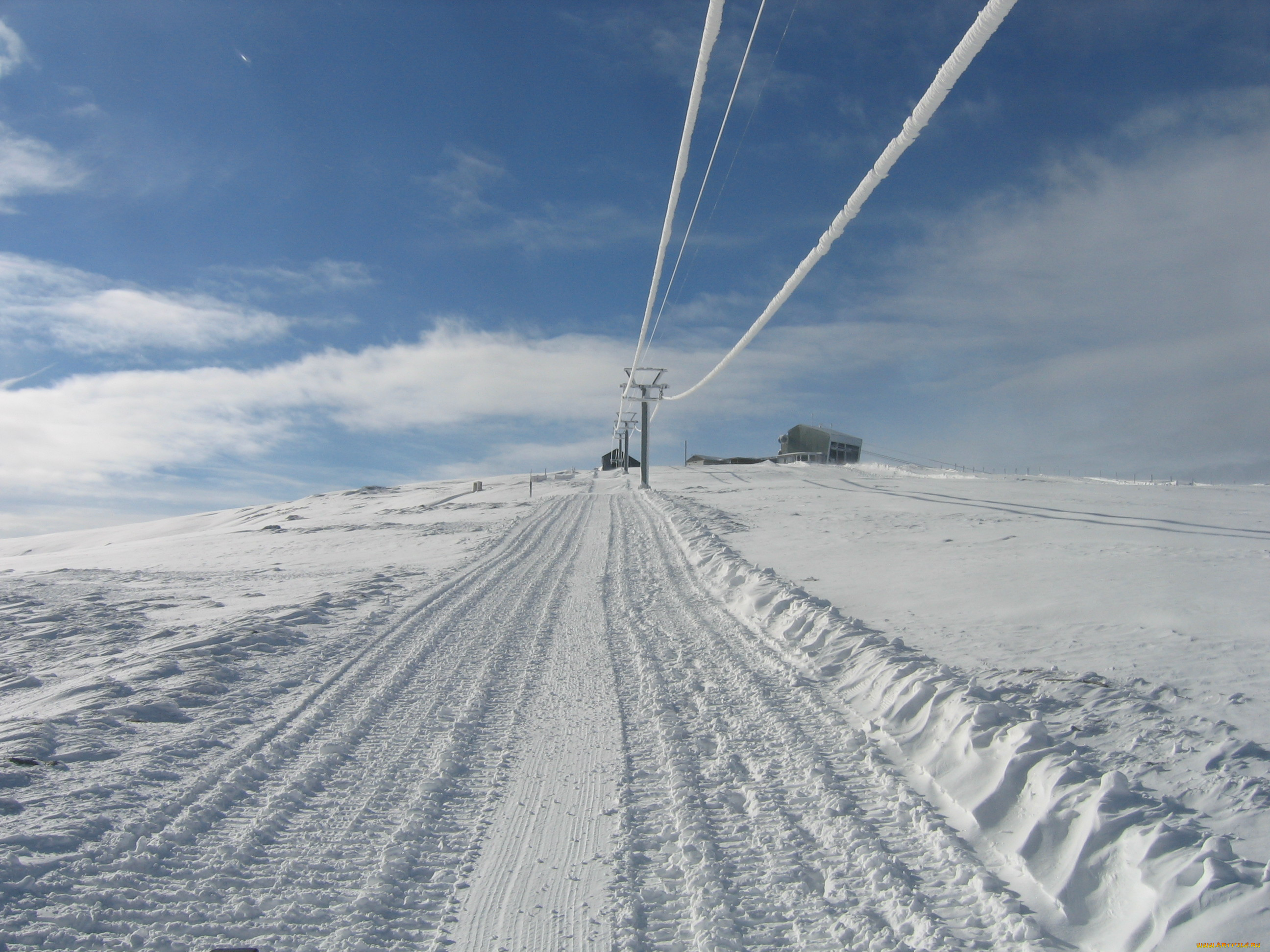 природа, зима, снег, дорога