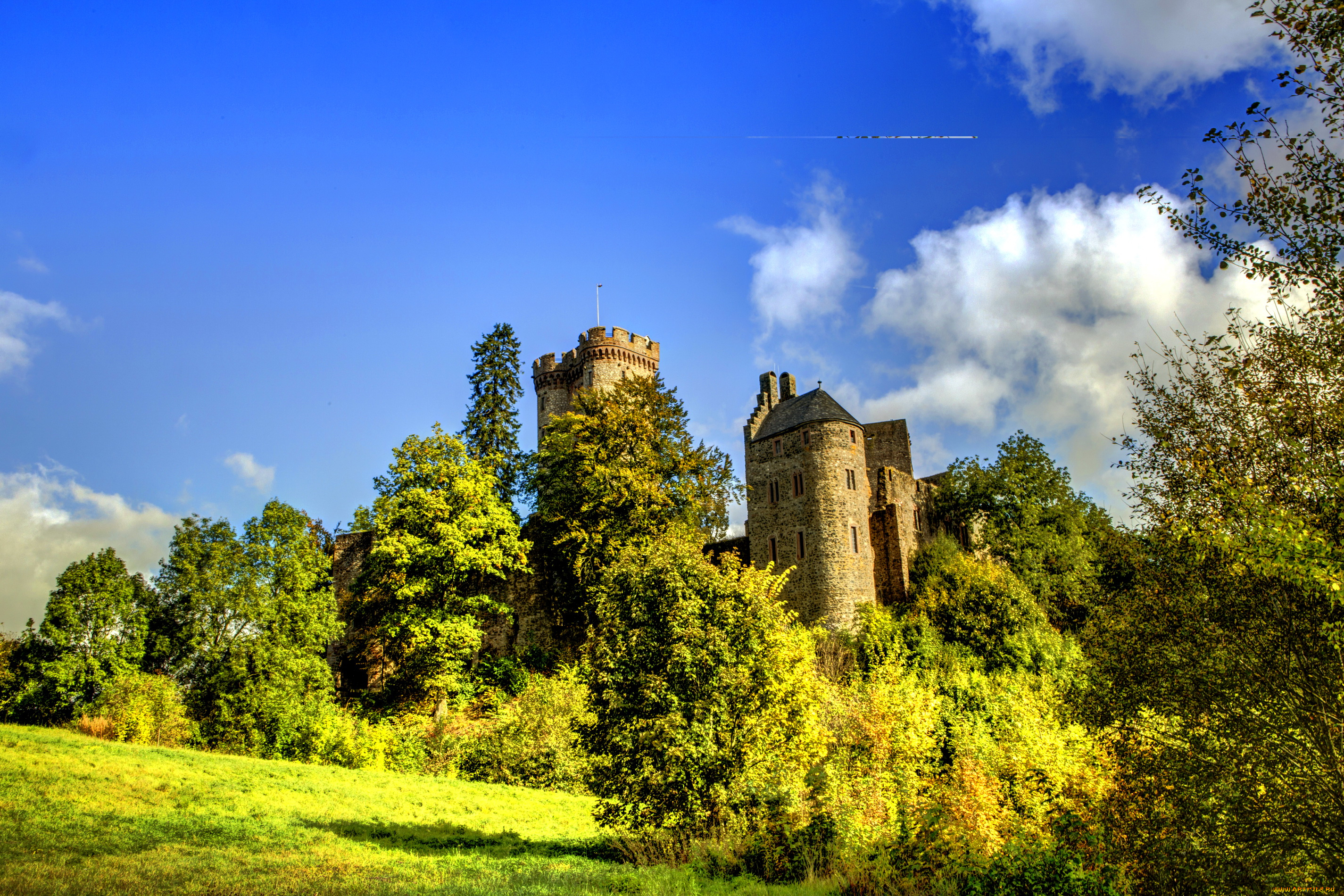 германия, kasselburg, города, дворцы, замки, крепости, замок