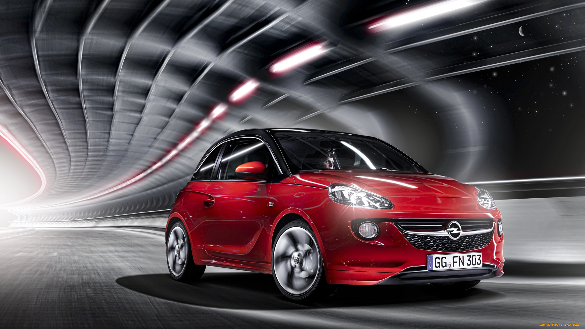 2013, opel, adam, автомобили, opel, adam, красный