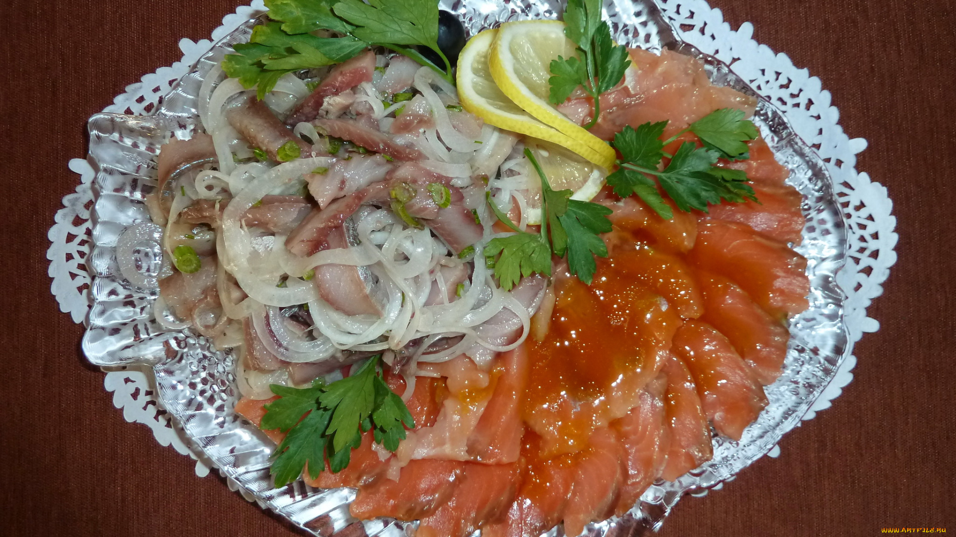 еда, рыба, , морепродукты, , суши, , роллы, лук, зелень, лимон, лосось, селедка