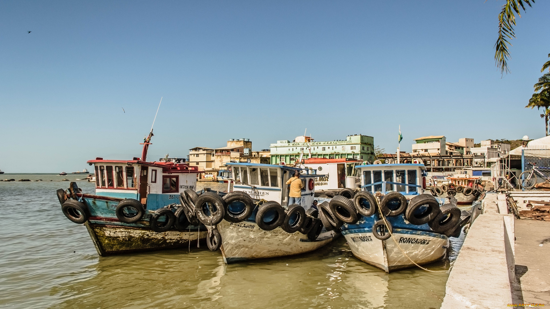 корабли, баркасы, , , буксиры, причал, гавань, море, баркасы