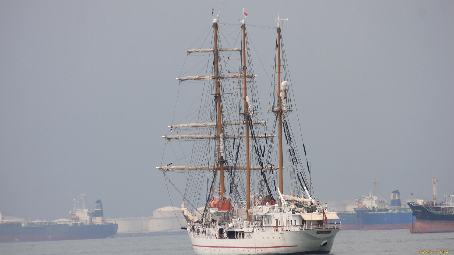 корабли, парусники, мачты