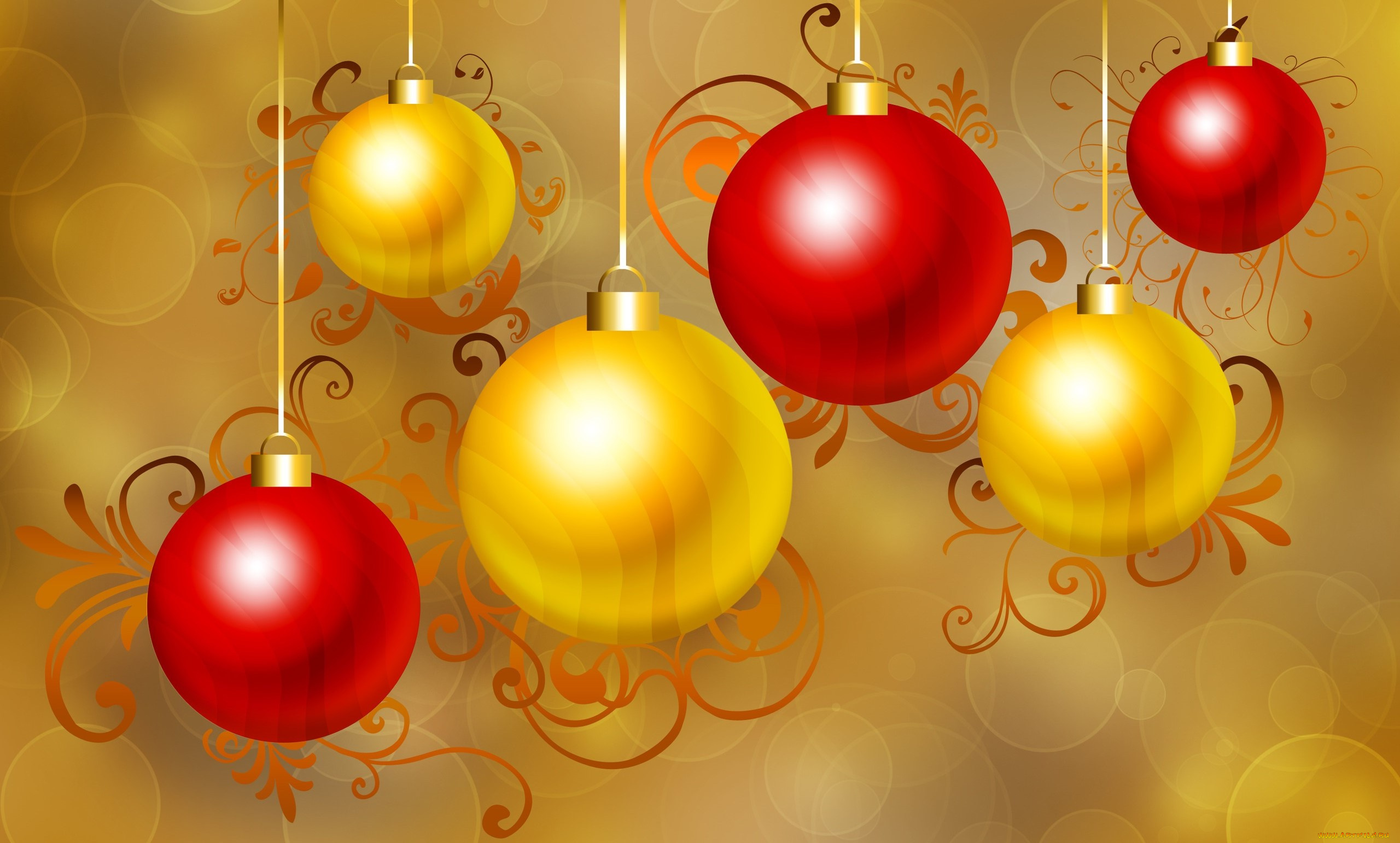 праздничные, векторная, графика, , новый, год, шарики