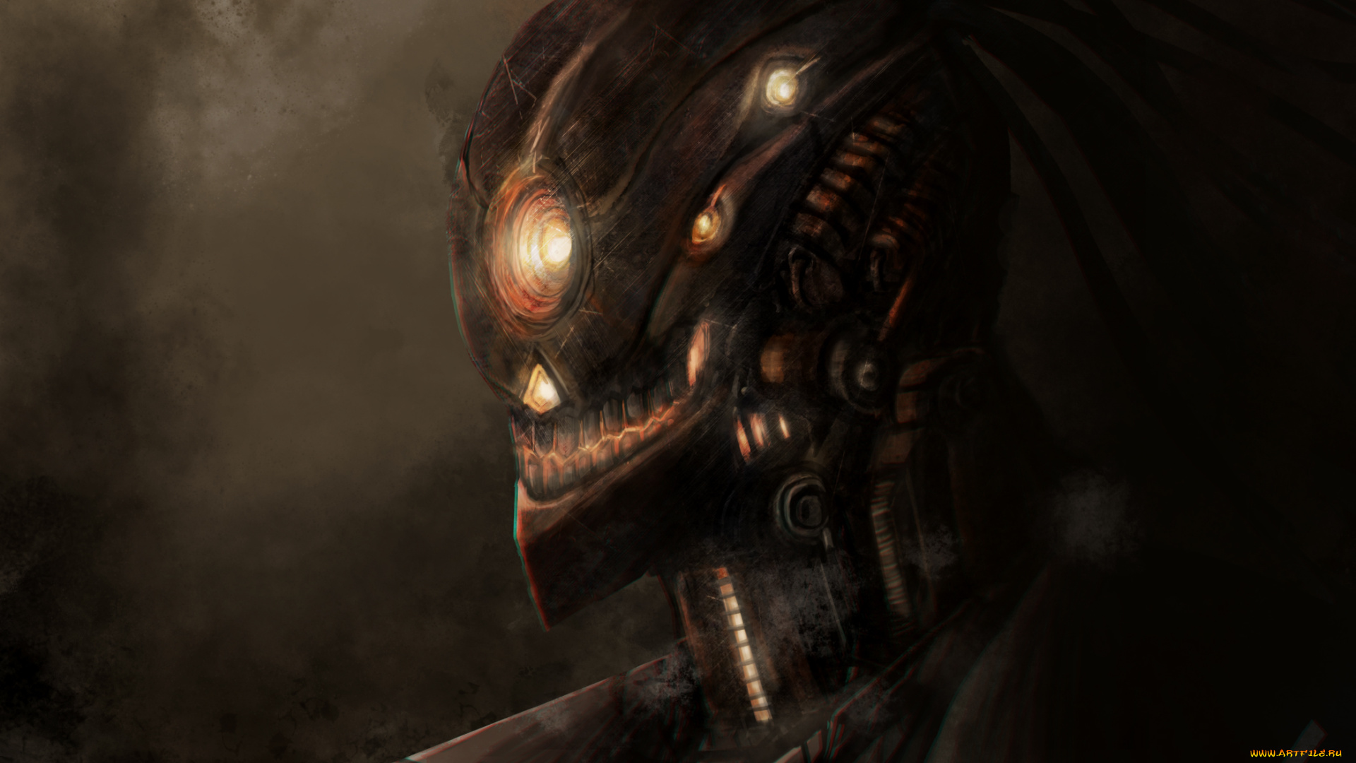 фэнтези, роботы, , киборги, , механизмы, фантастика, sci-fi, улыбка, робот, инопланетянин, арт