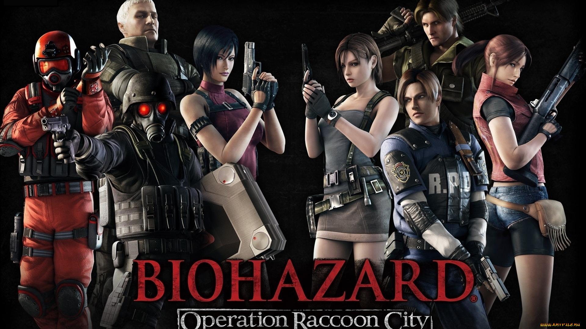 видео, игры, resident, evil, , operation, raccoon, city, ada, girl, leon, shotgun, pistol, weapon, cast, capcom, claire, redfield, jill, woman, game