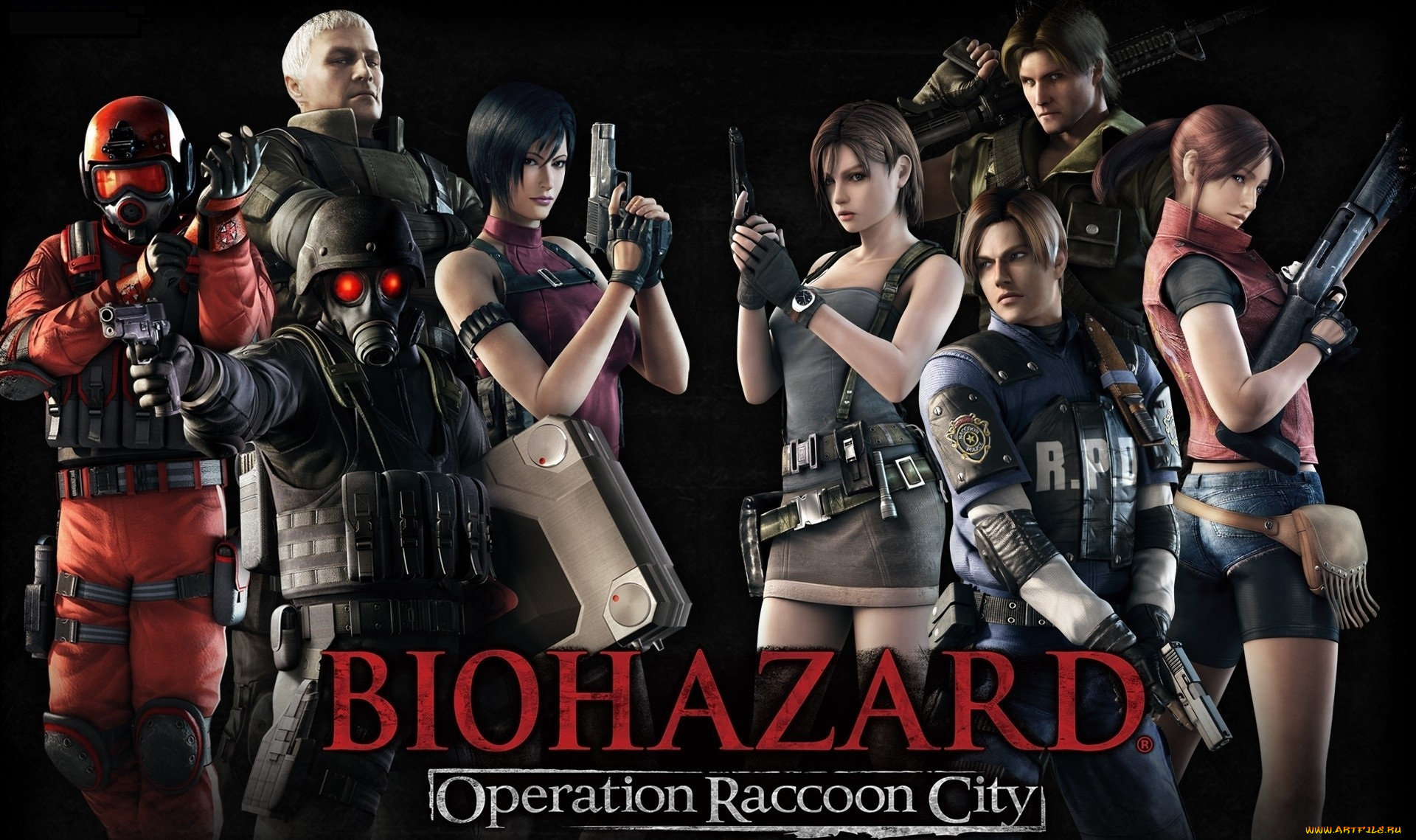 видео, игры, resident, evil, , operation, raccoon, city, ada, girl, leon, shotgun, pistol, weapon, cast, capcom, claire, redfield, jill, woman, game