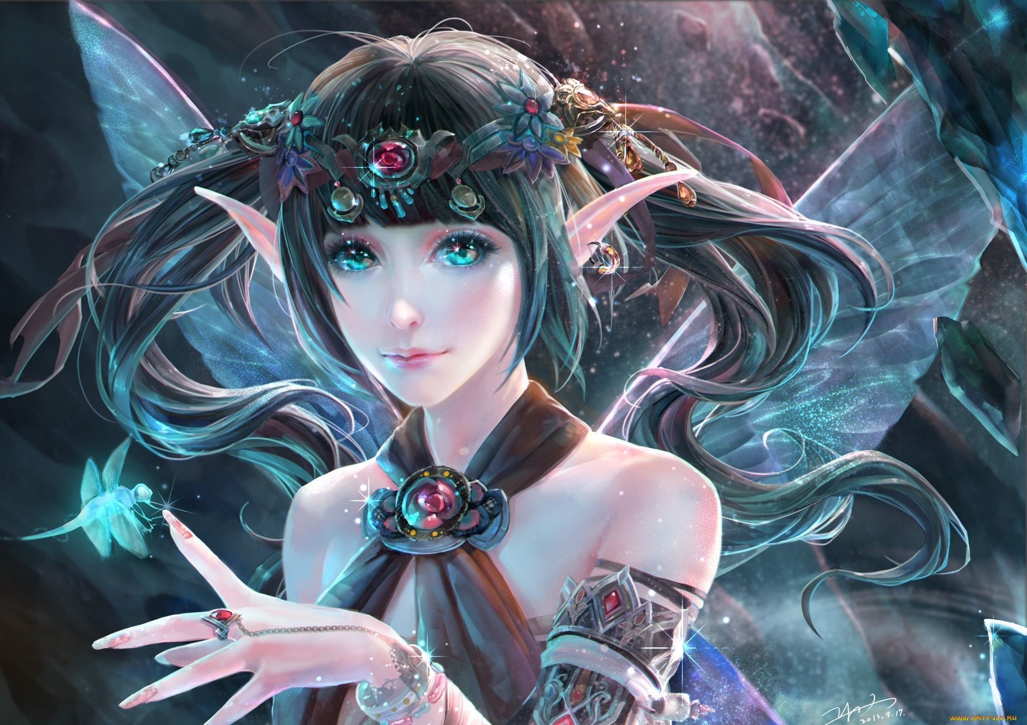 фэнтези, феи, крылья, фея, эльфийка, магия, девушка, арт