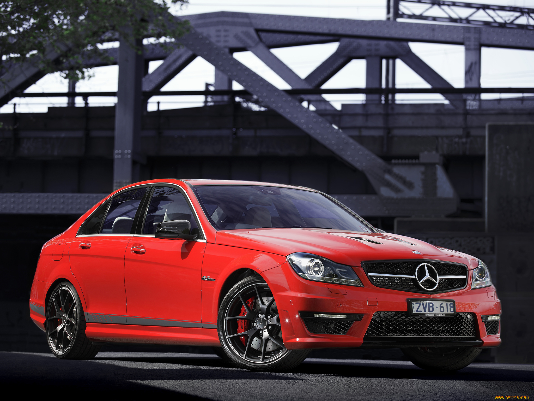 автомобили, mercedes-benz, au-spec, 2013г, edition, 507, amg, c, 63, w204, красный