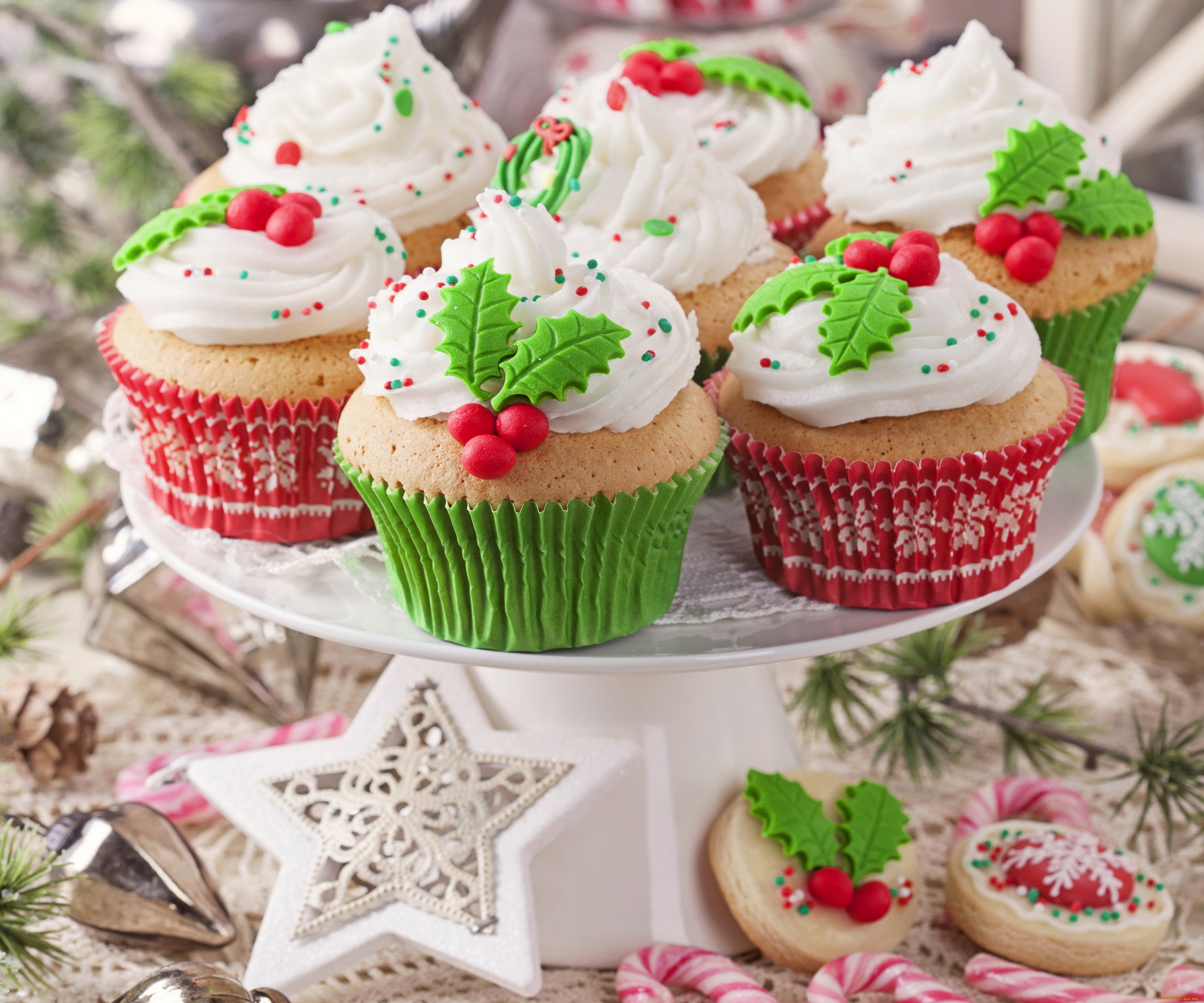 еда, пирожные, , кексы, , печенье, новый, год, печентье