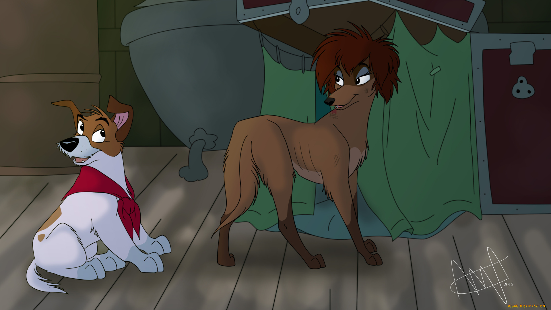 рисованное, животные, , собаки, взгляд, фон, собаки