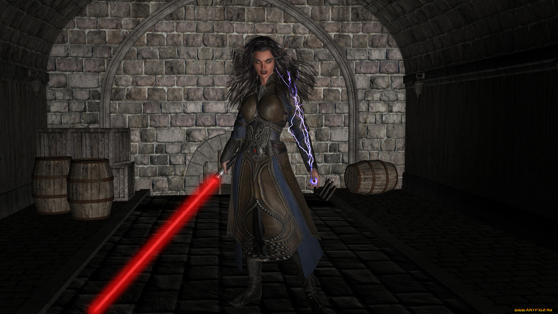 3д, графика, фантазия, , fantasy, фон, взгляд, девушка