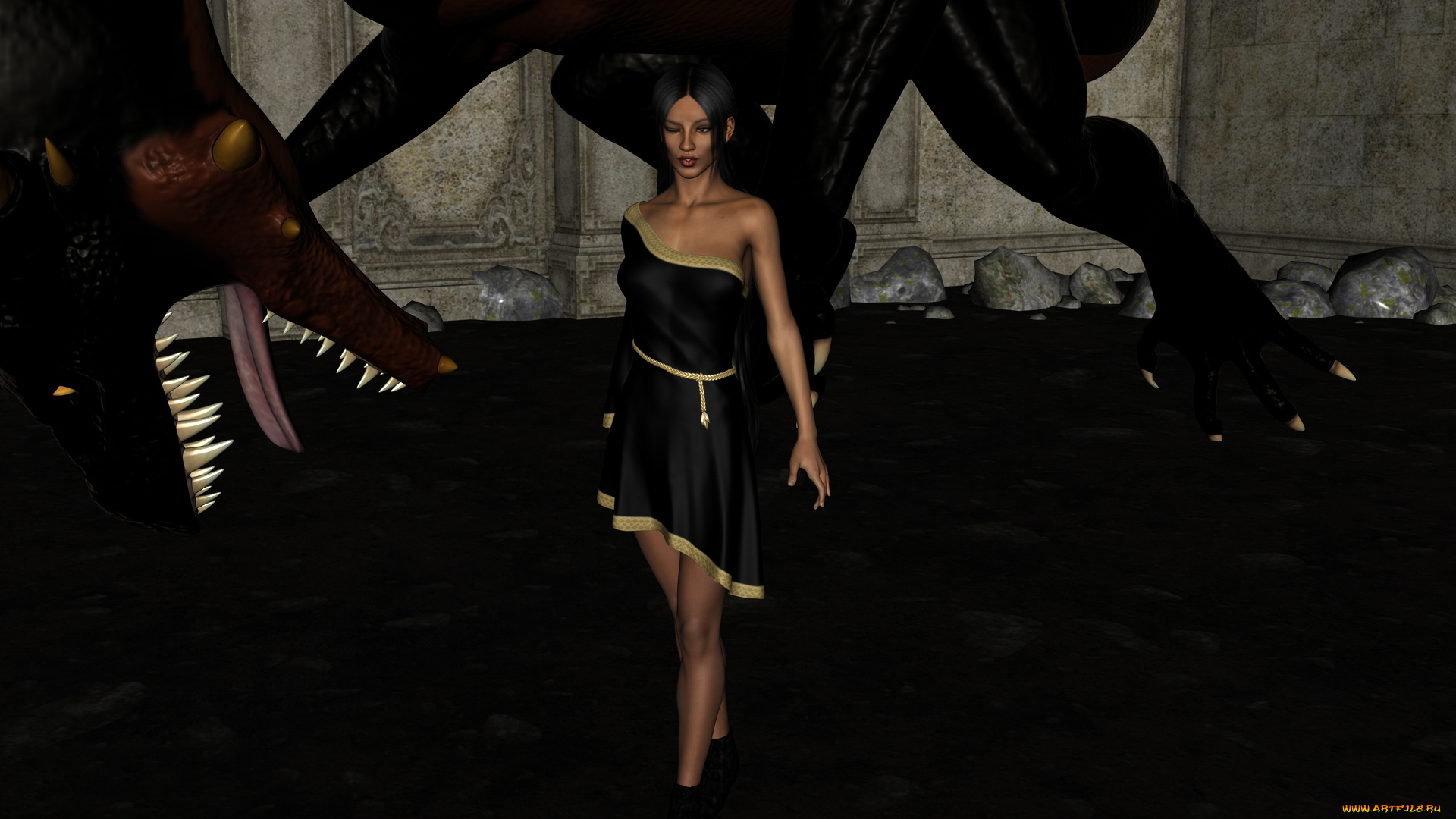 3д, графика, фантазия, , fantasy, взгляд, девушка, фон