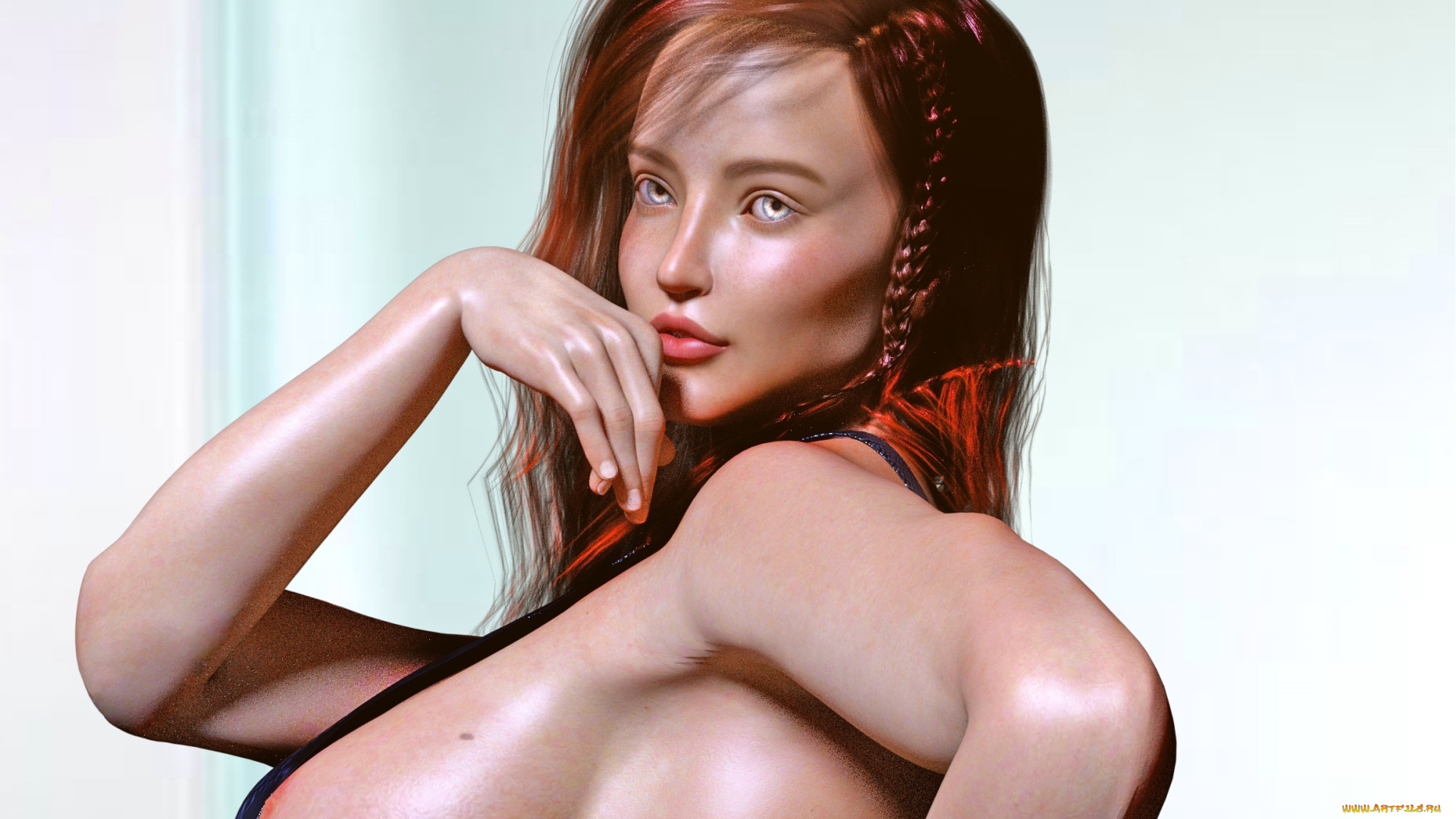 3д, графика, люди, , people, фон, взгляд, девушка