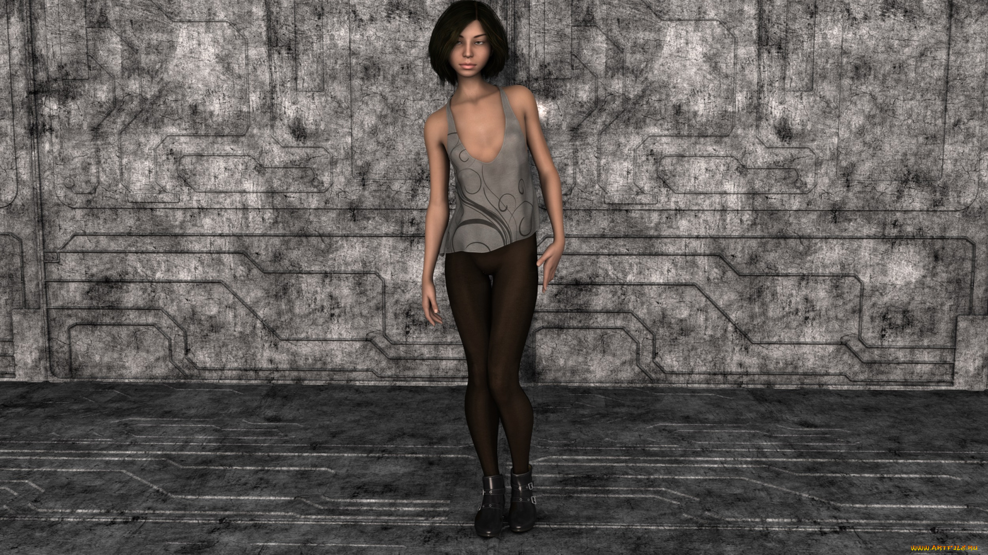 3д, графика, люди, , people, фон, взгляд, девушка