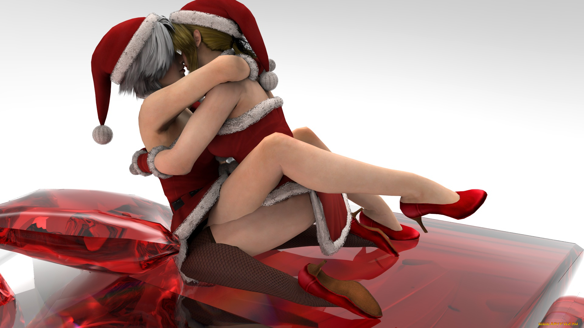 3д, графика, праздники, , holidays, девушки, взгляд, фон