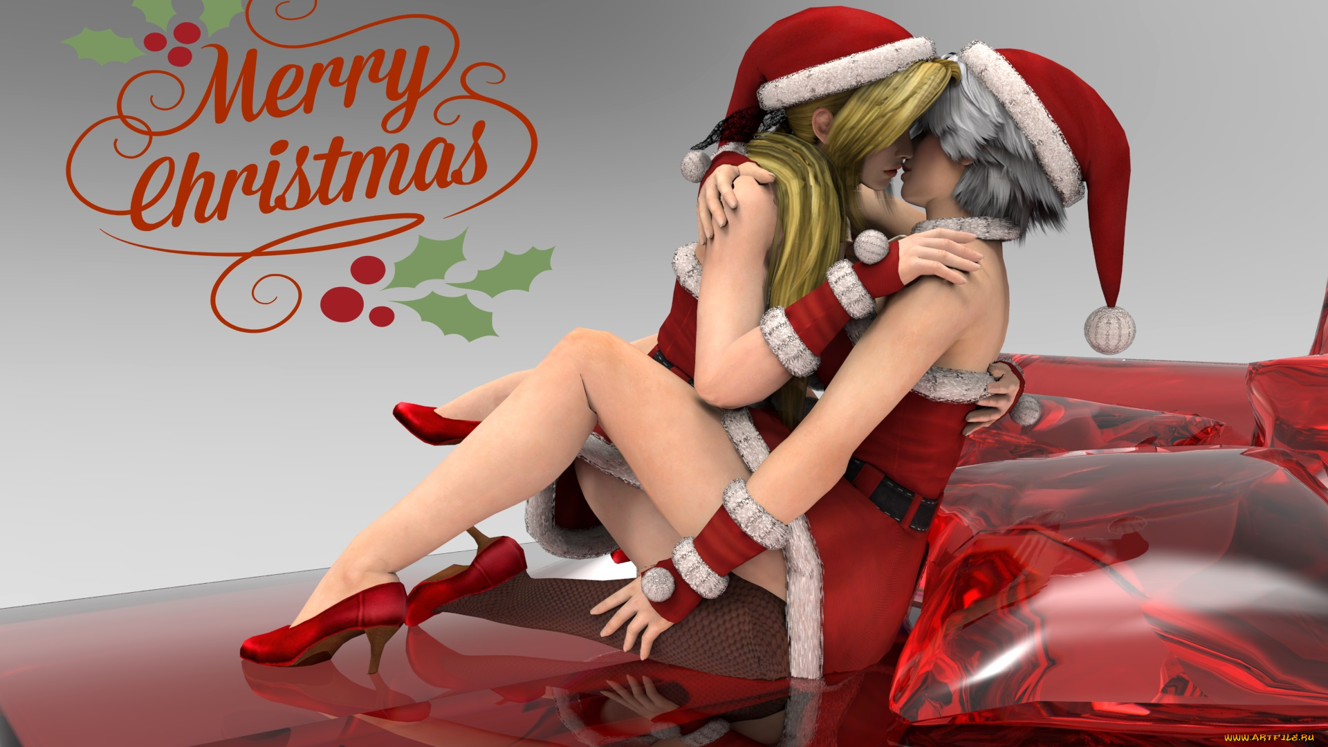 3д, графика, праздники, , holidays, фон, девушки, взгляд