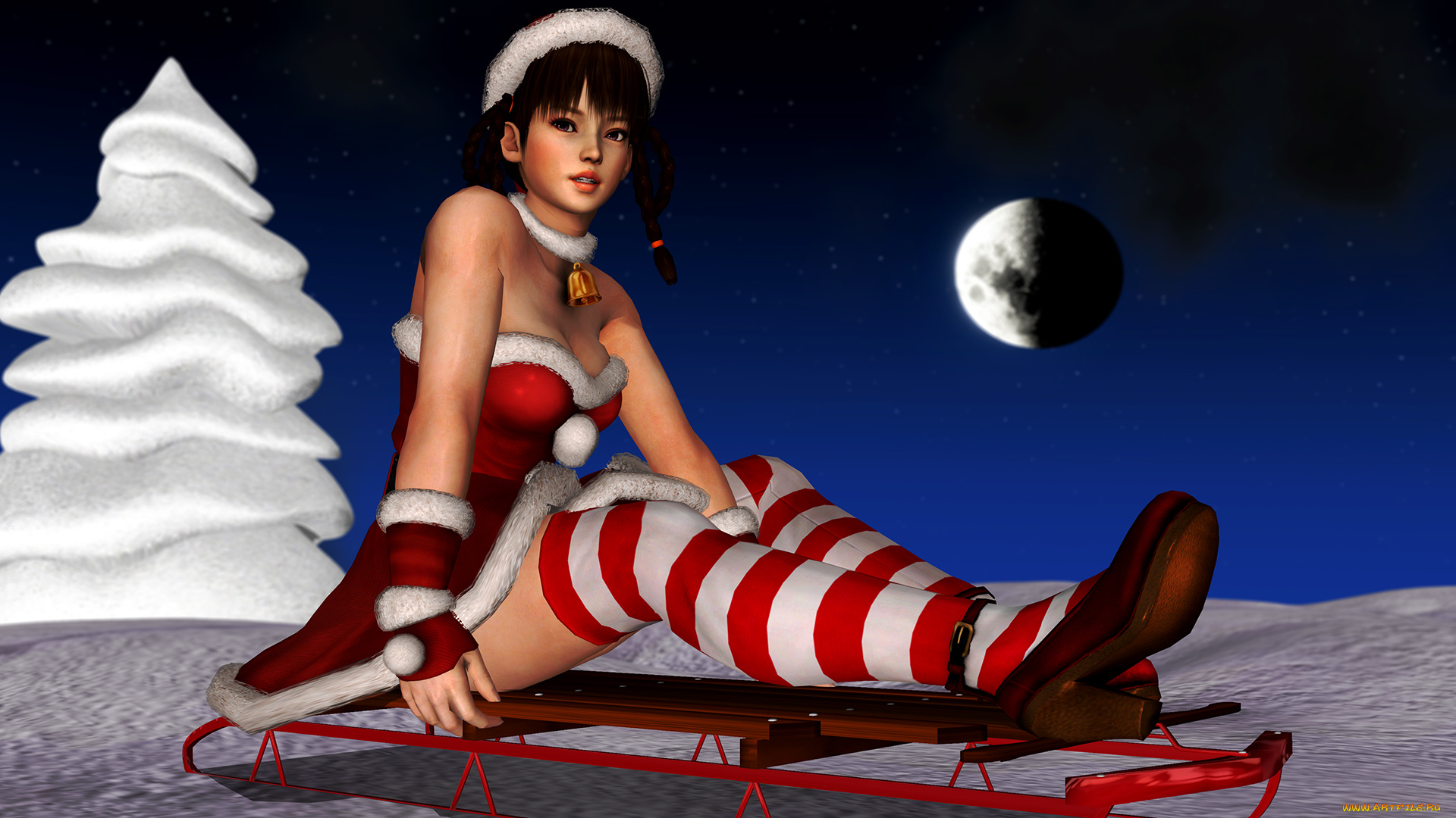 3д, графика, праздники, , holidays, грудь, взгляд, фон, девушка