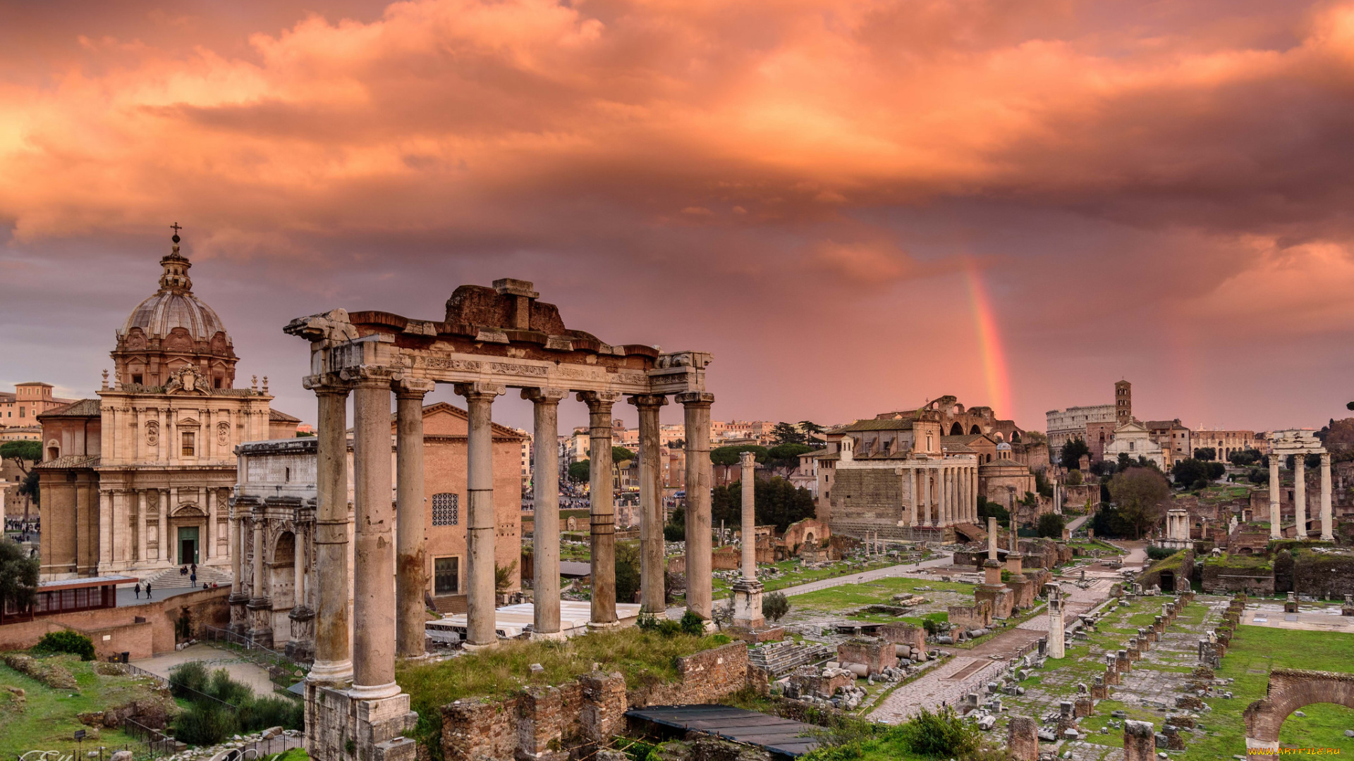 forum, romanum, in, rome, города, рим, , ватикан, , италия, антик