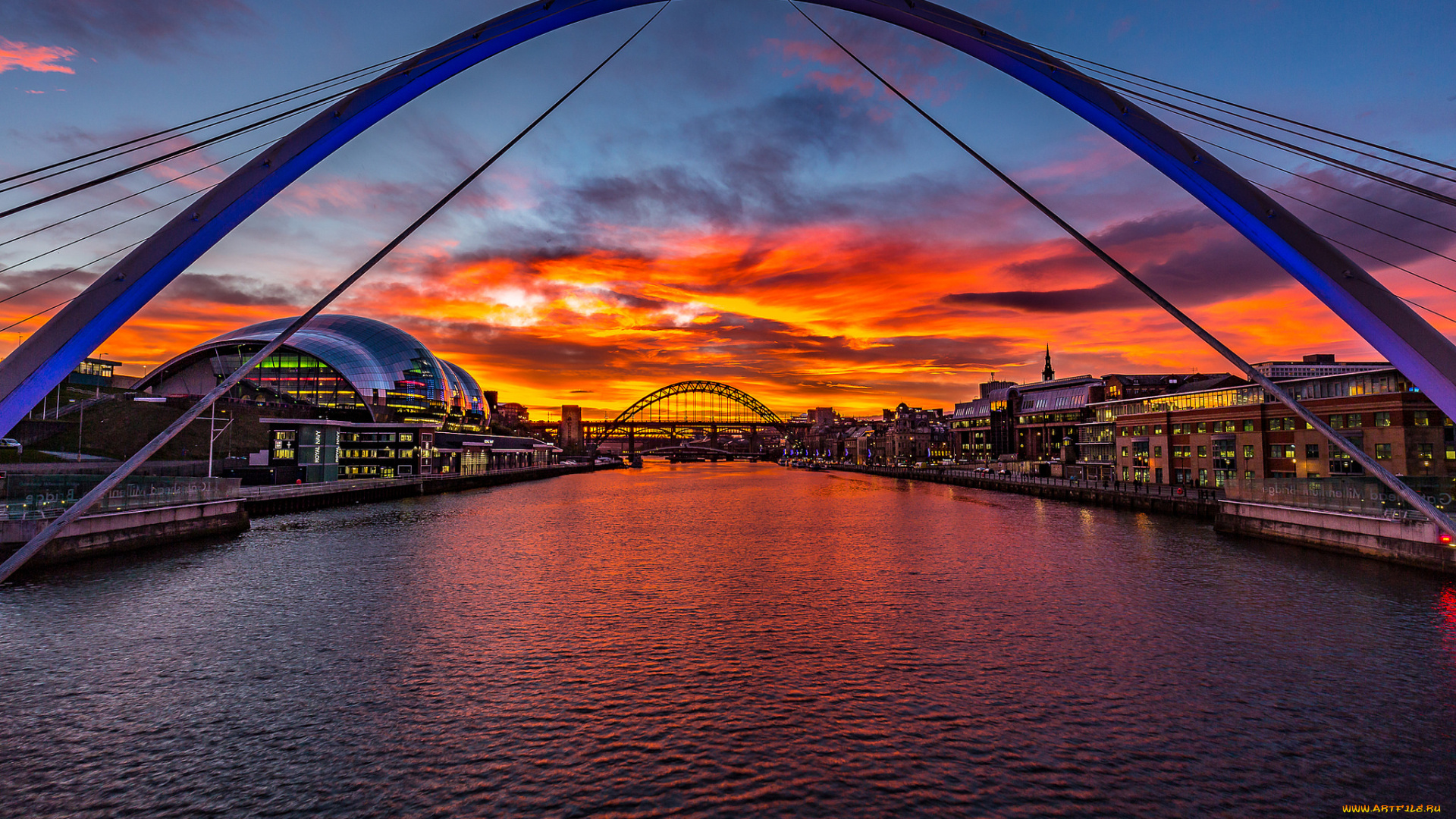 города, -, мосты, река, мост