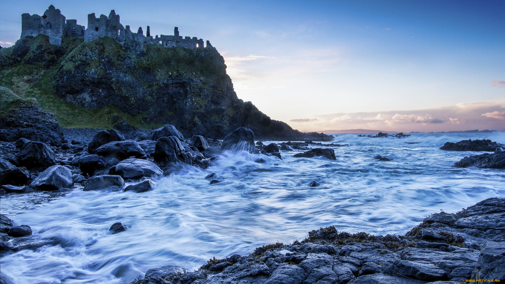 города, -, пейзажи, поток, камни