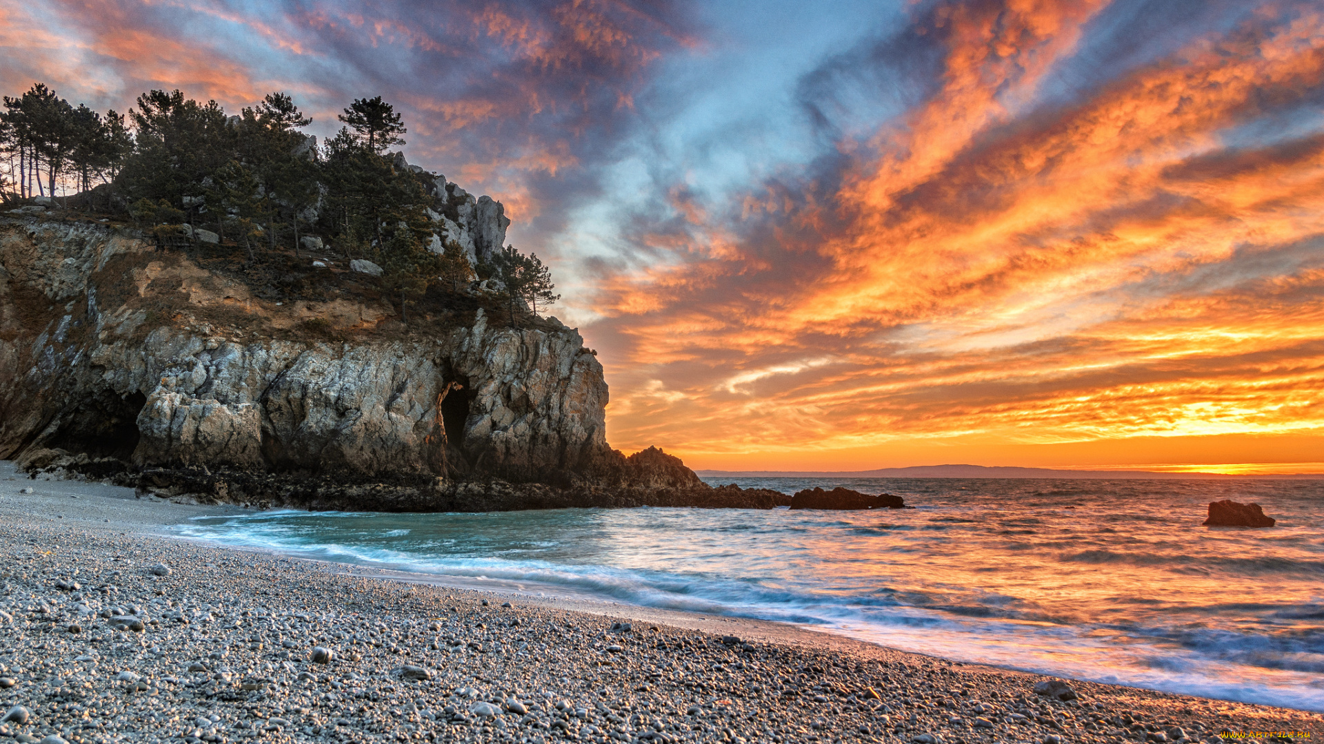 природа, побережье, берег, море