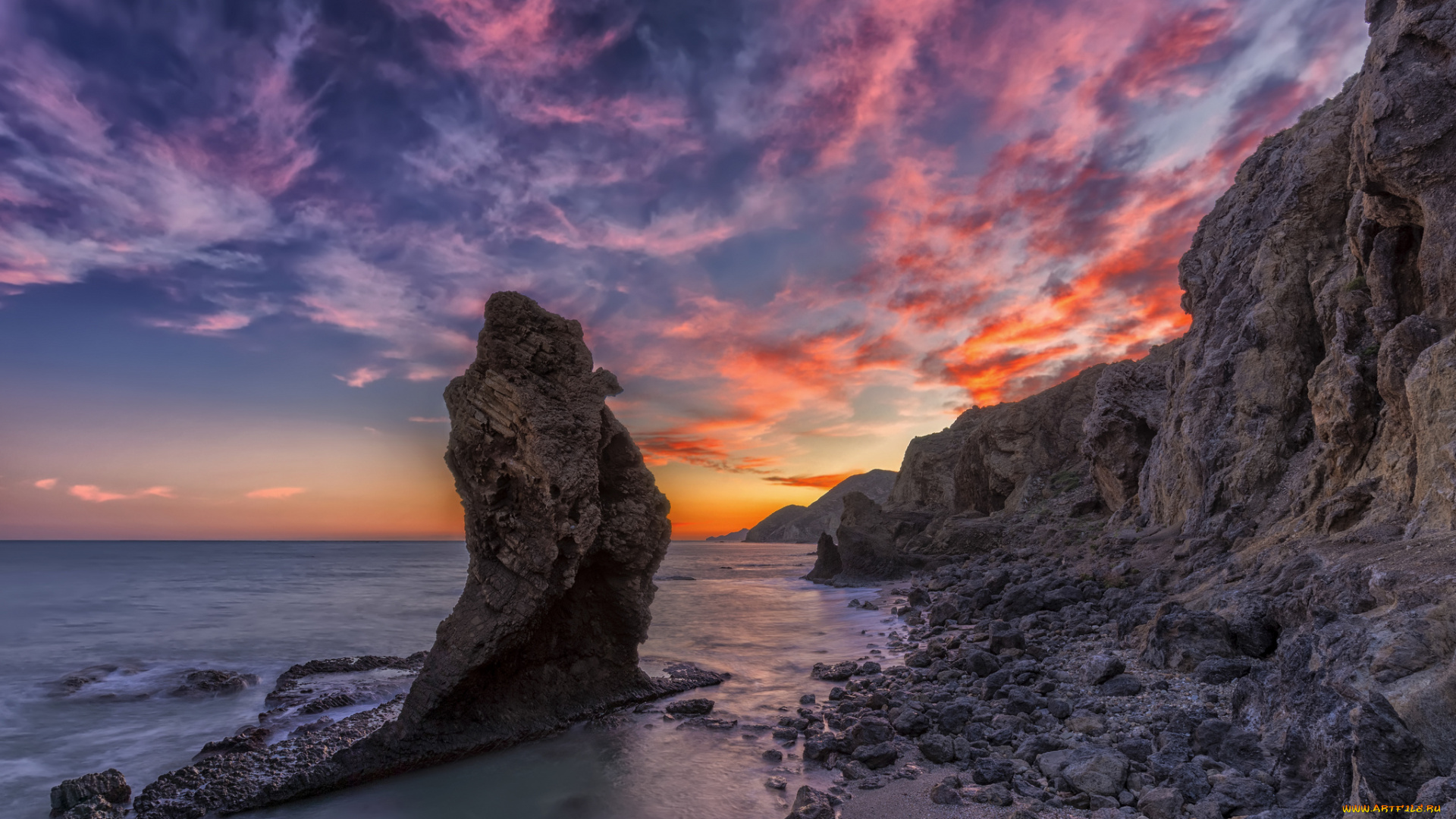 природа, побережье, берег, море