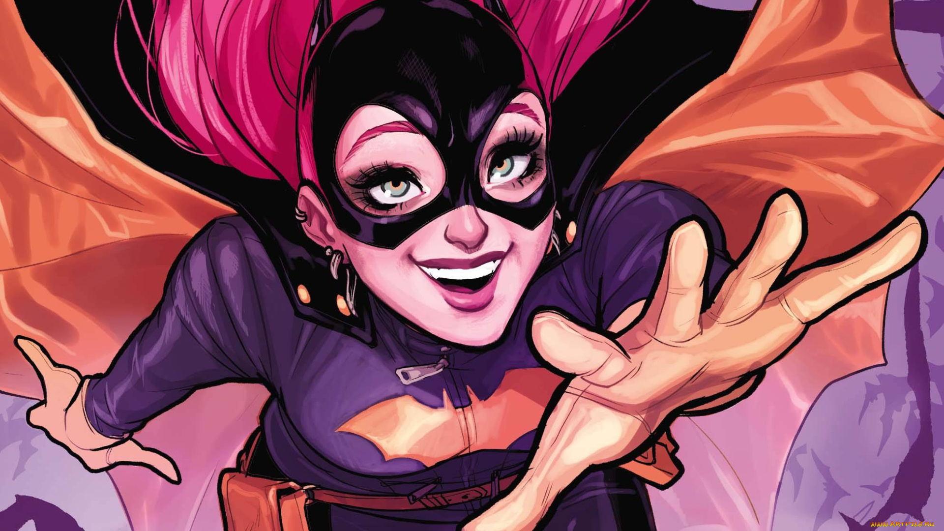 рисованное, комиксы, девушка, фон, взгляд