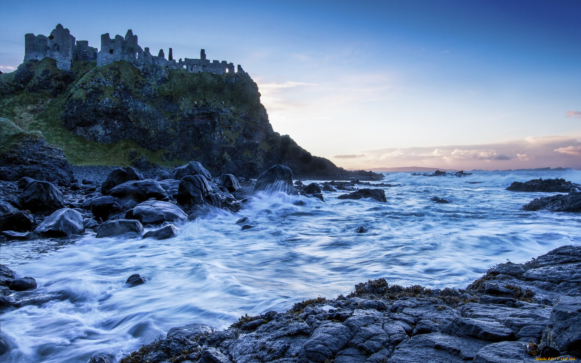 города, -, пейзажи, поток, камни