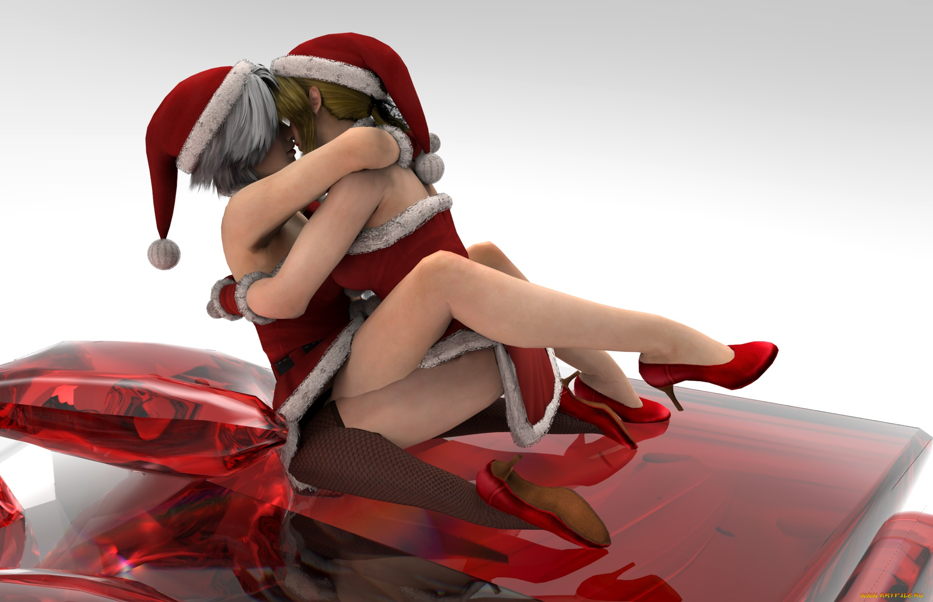 3д, графика, праздники, , holidays, девушки, взгляд, фон