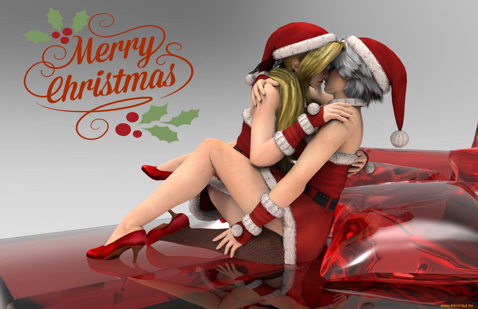 3д, графика, праздники, , holidays, фон, девушки, взгляд