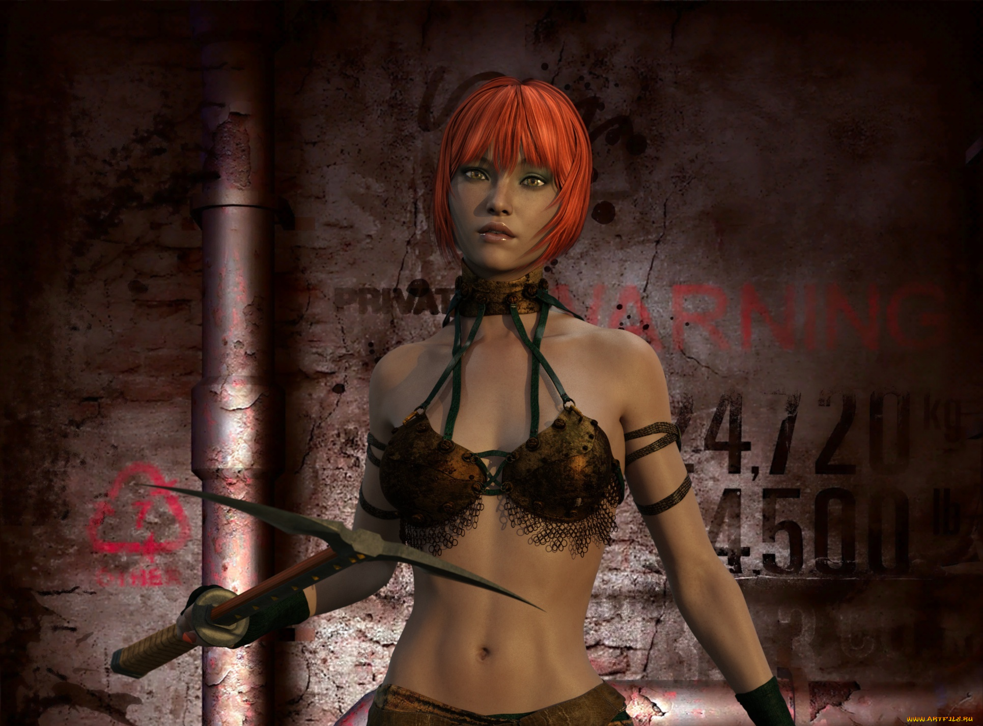 3д, графика, фантазия, , fantasy, девушка, взгляд, фон