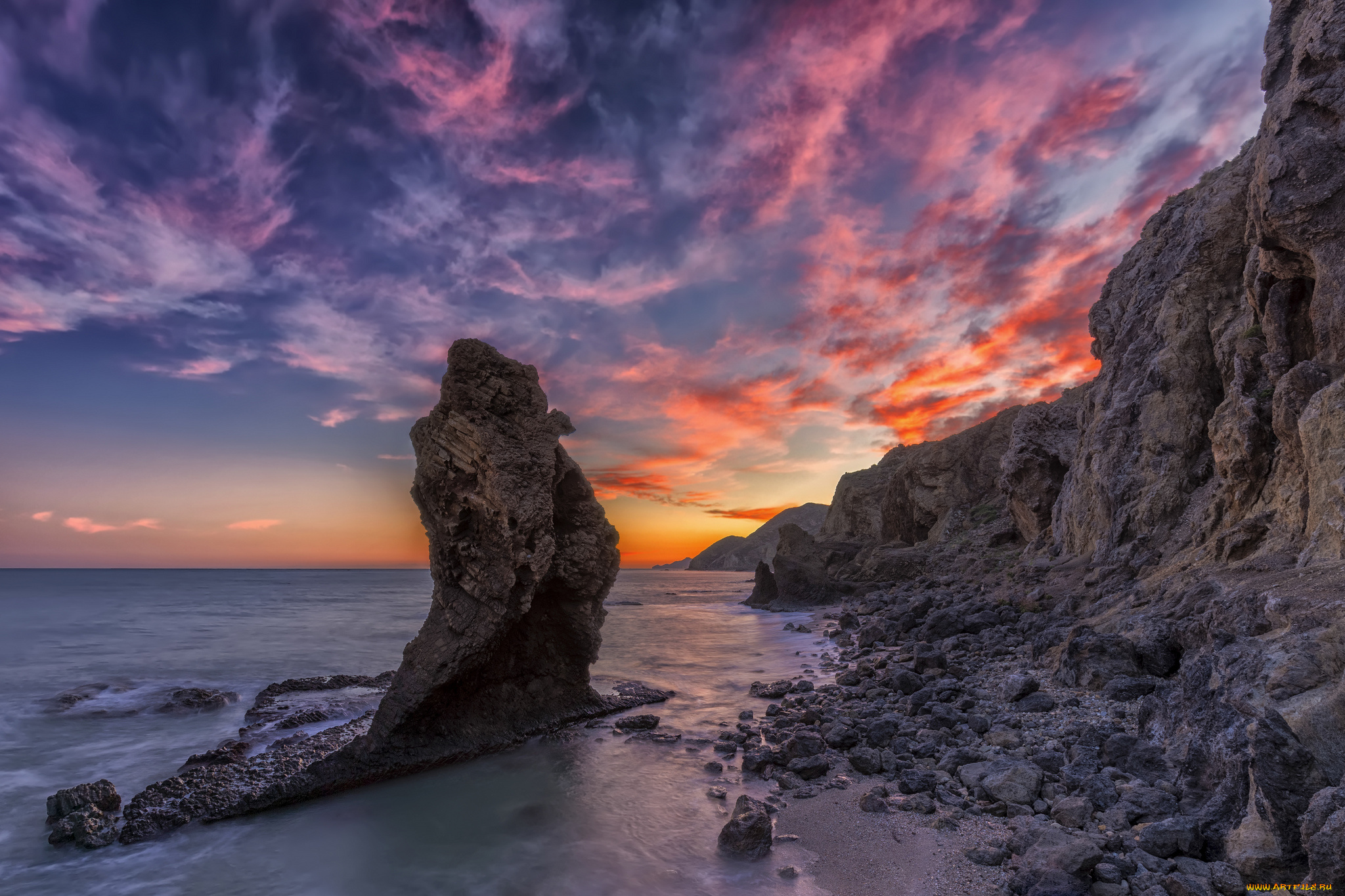 природа, побережье, берег, море