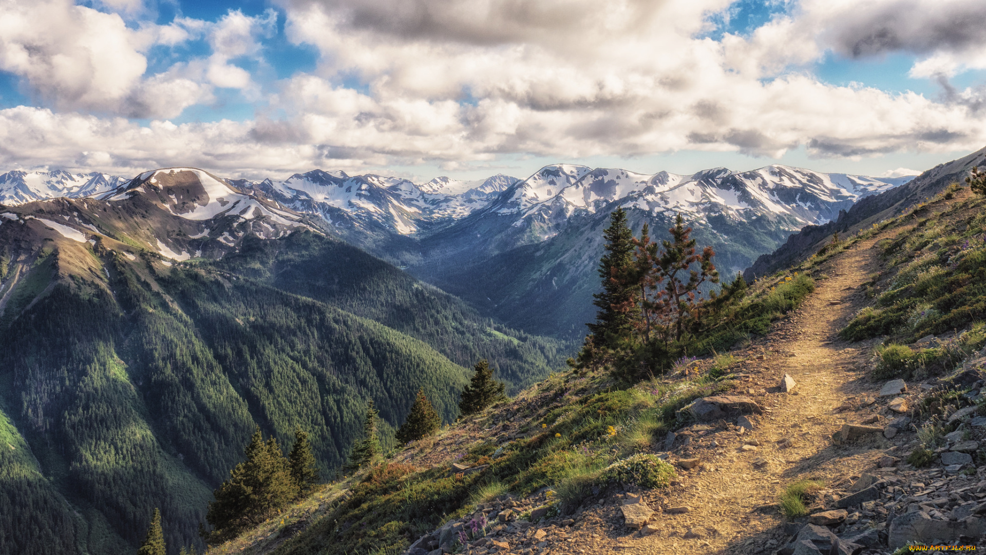 природа, горы, простор