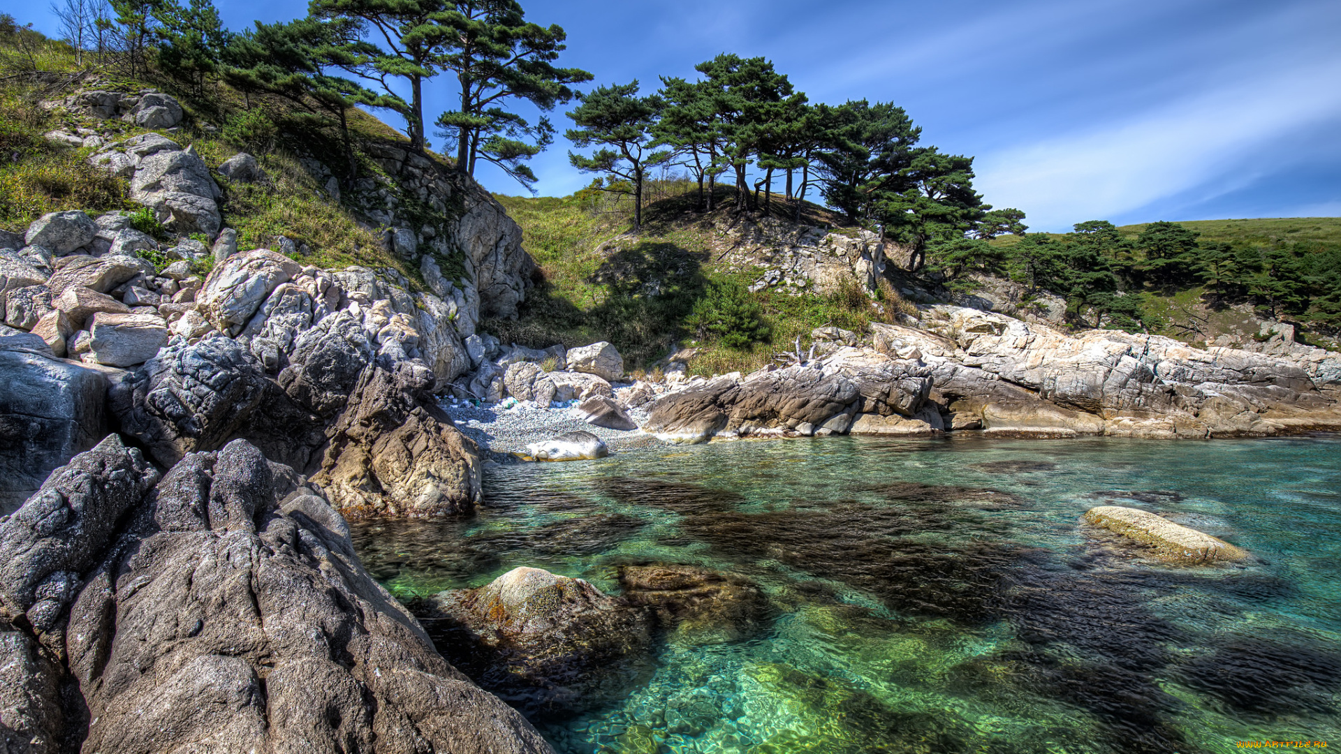 природа, побережье, простор