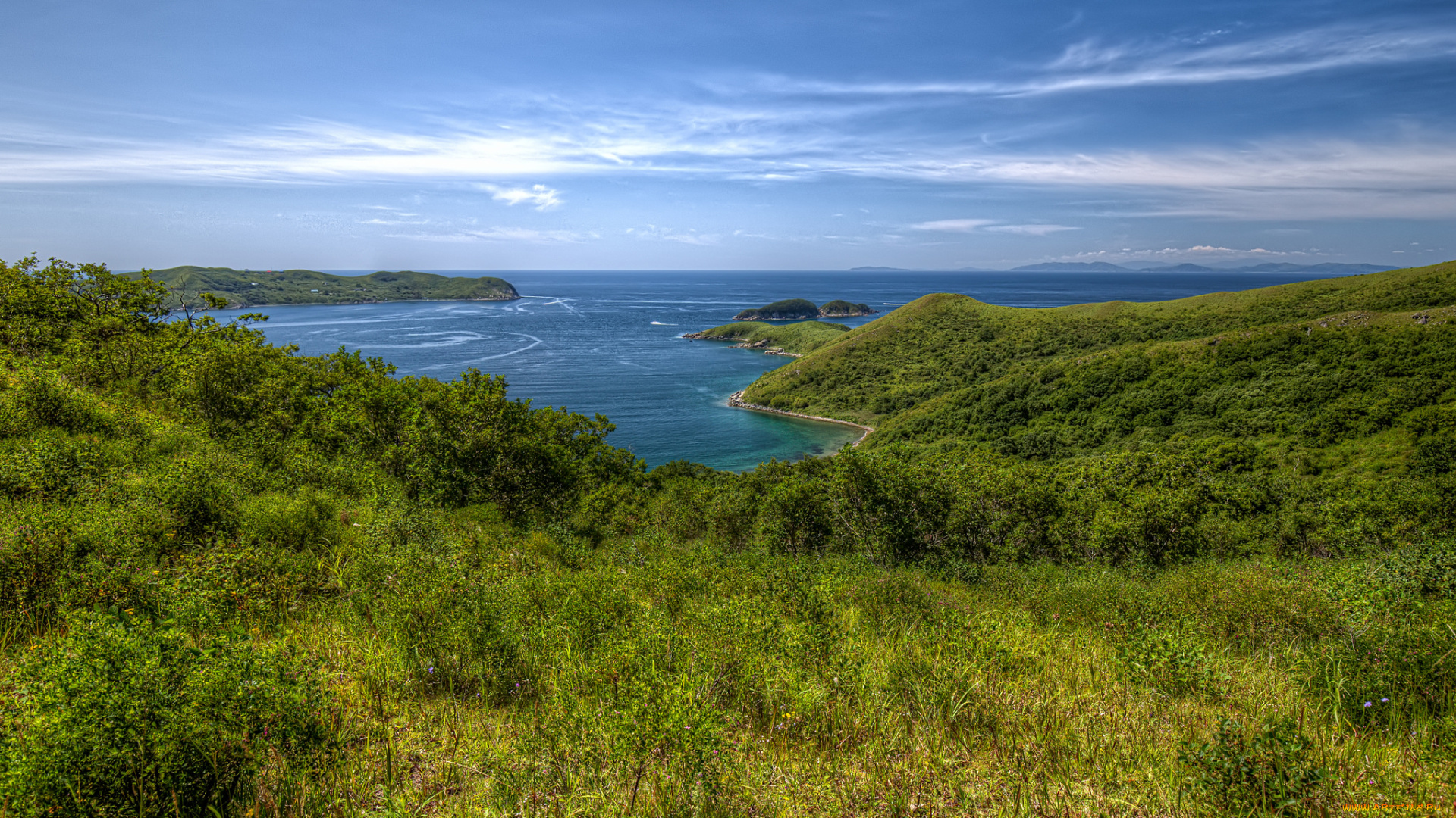 природа, побережье, простор