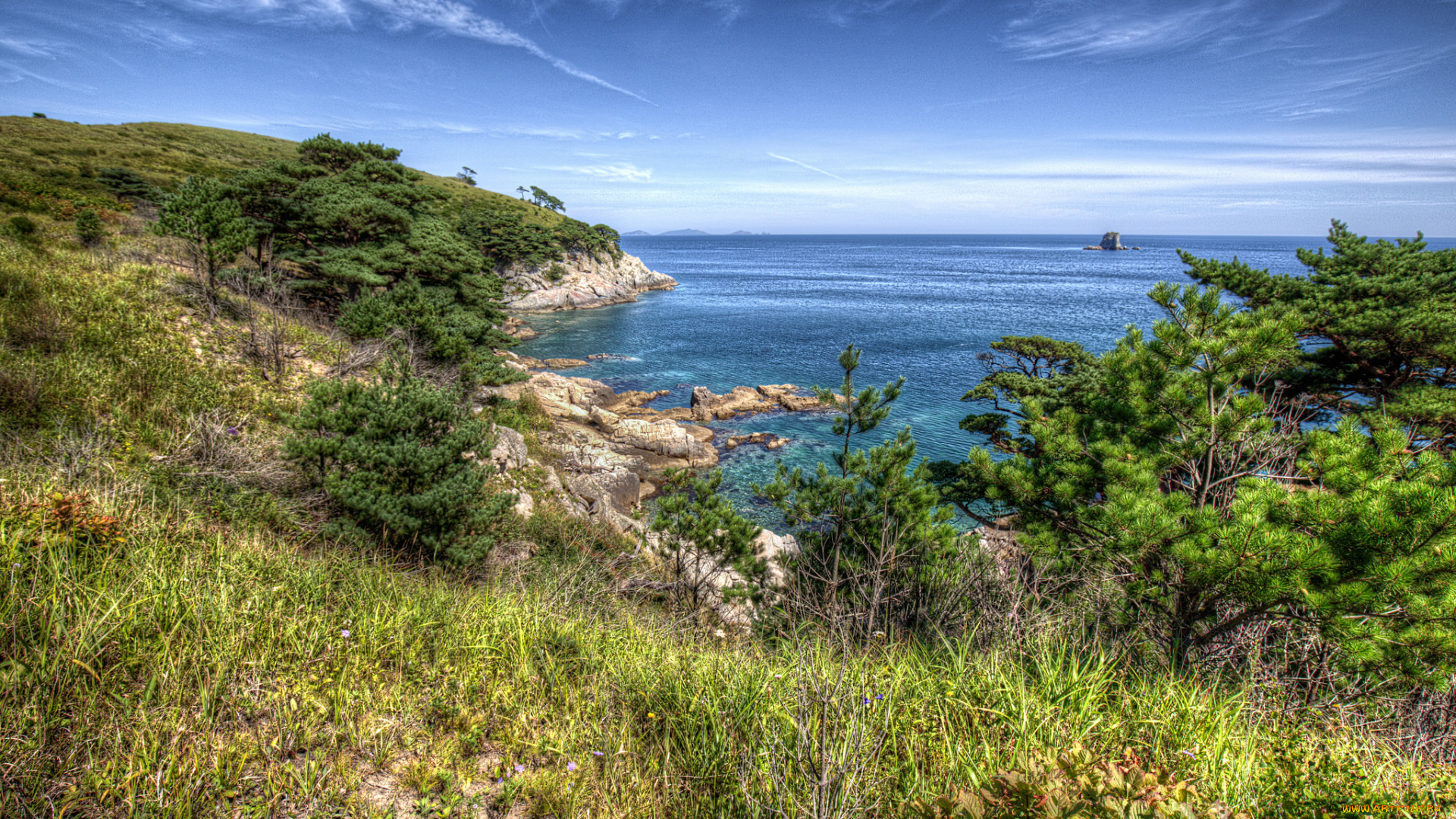 природа, побережье, простор