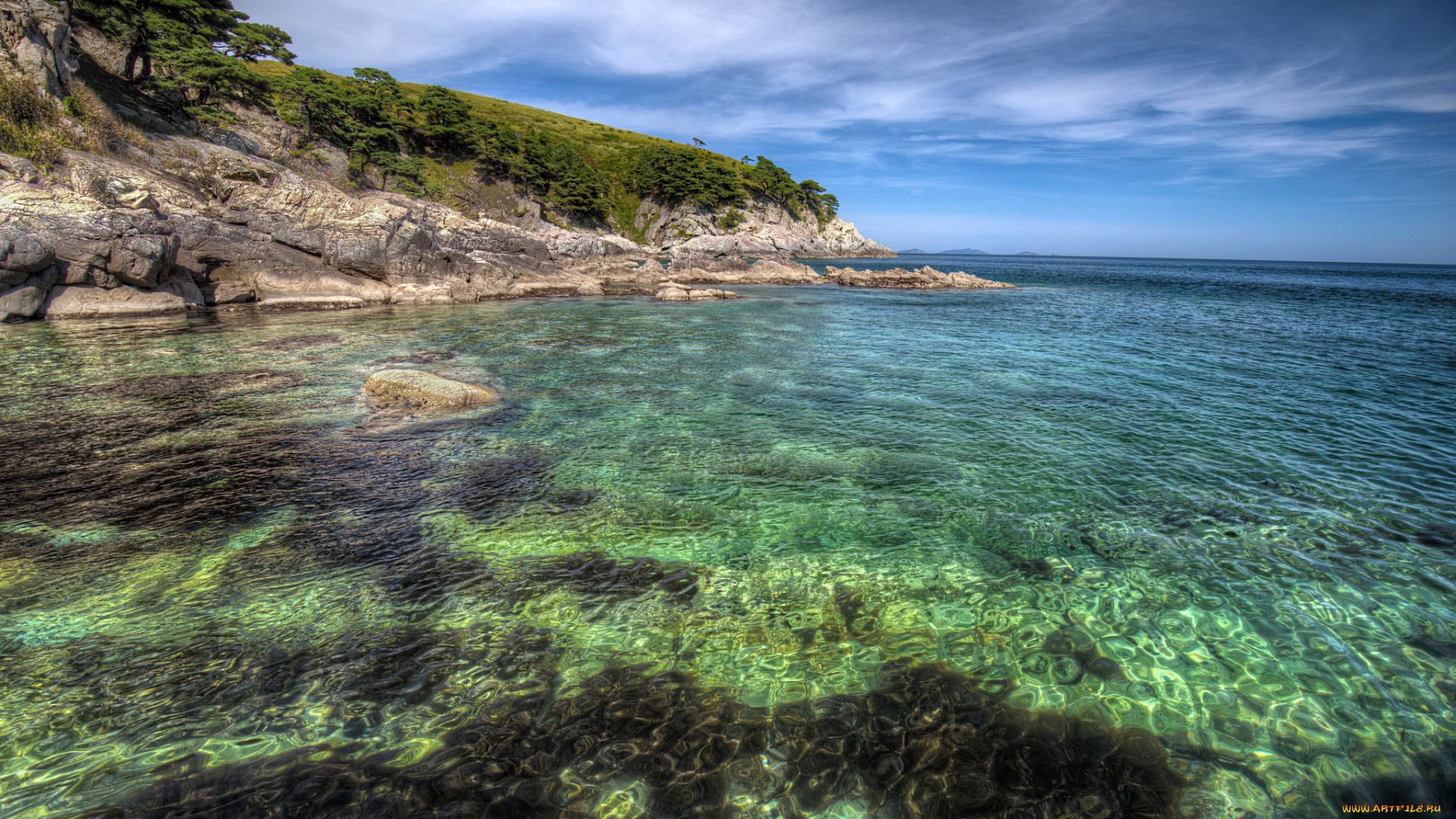 природа, побережье, простор