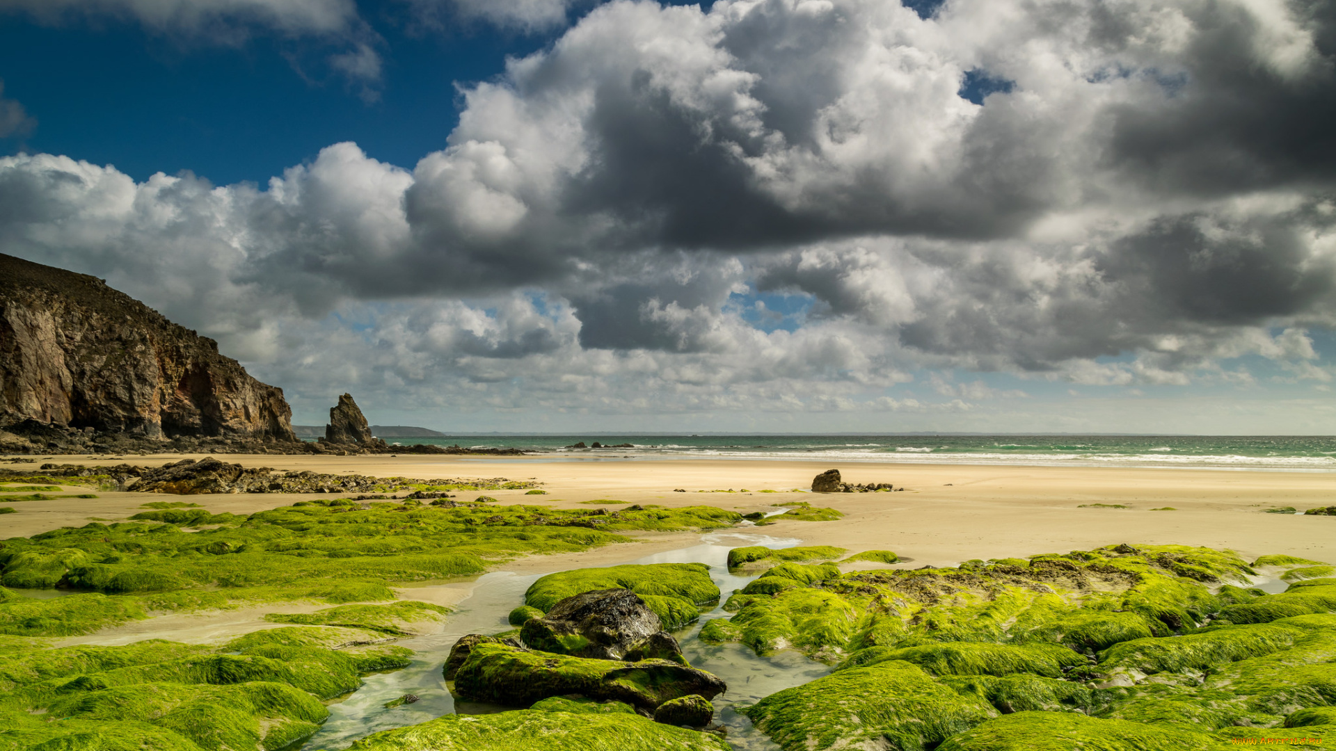 природа, побережье, простор