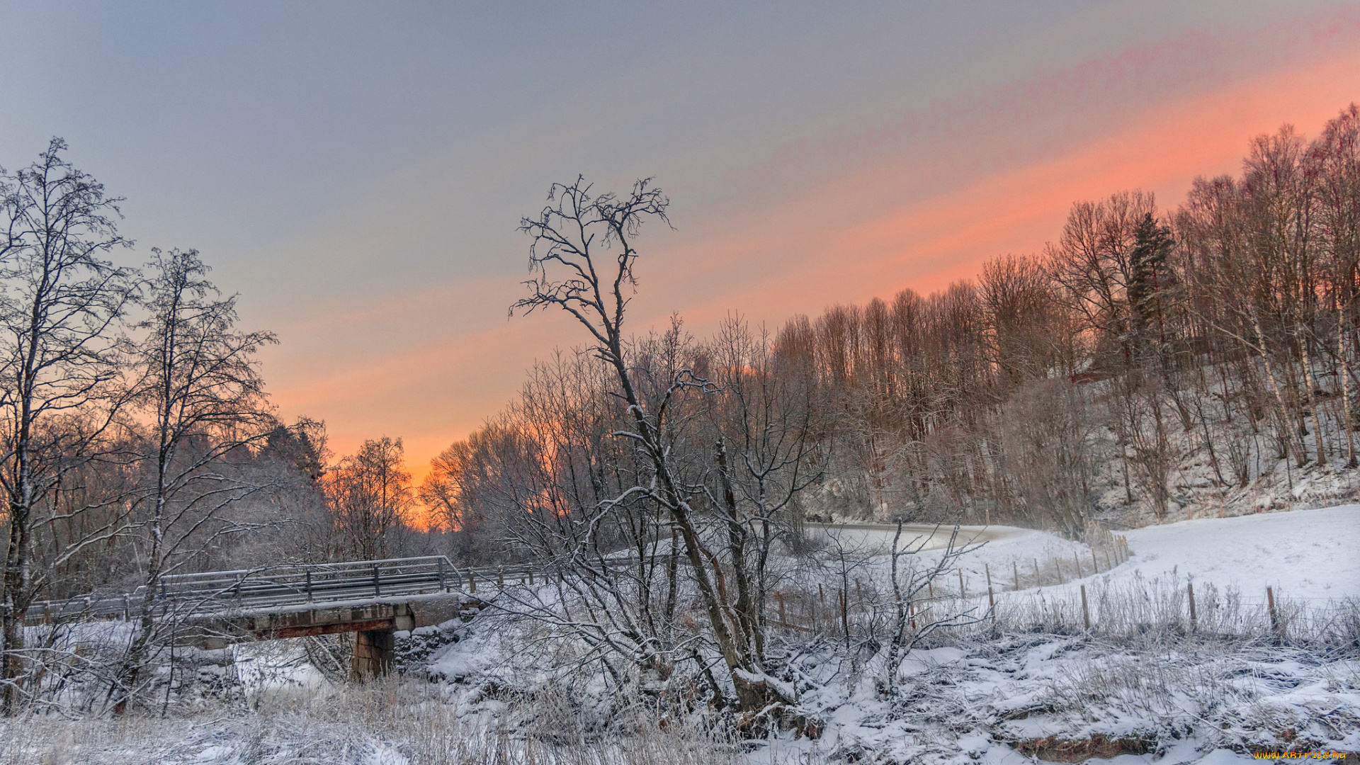 природа, зима, простор