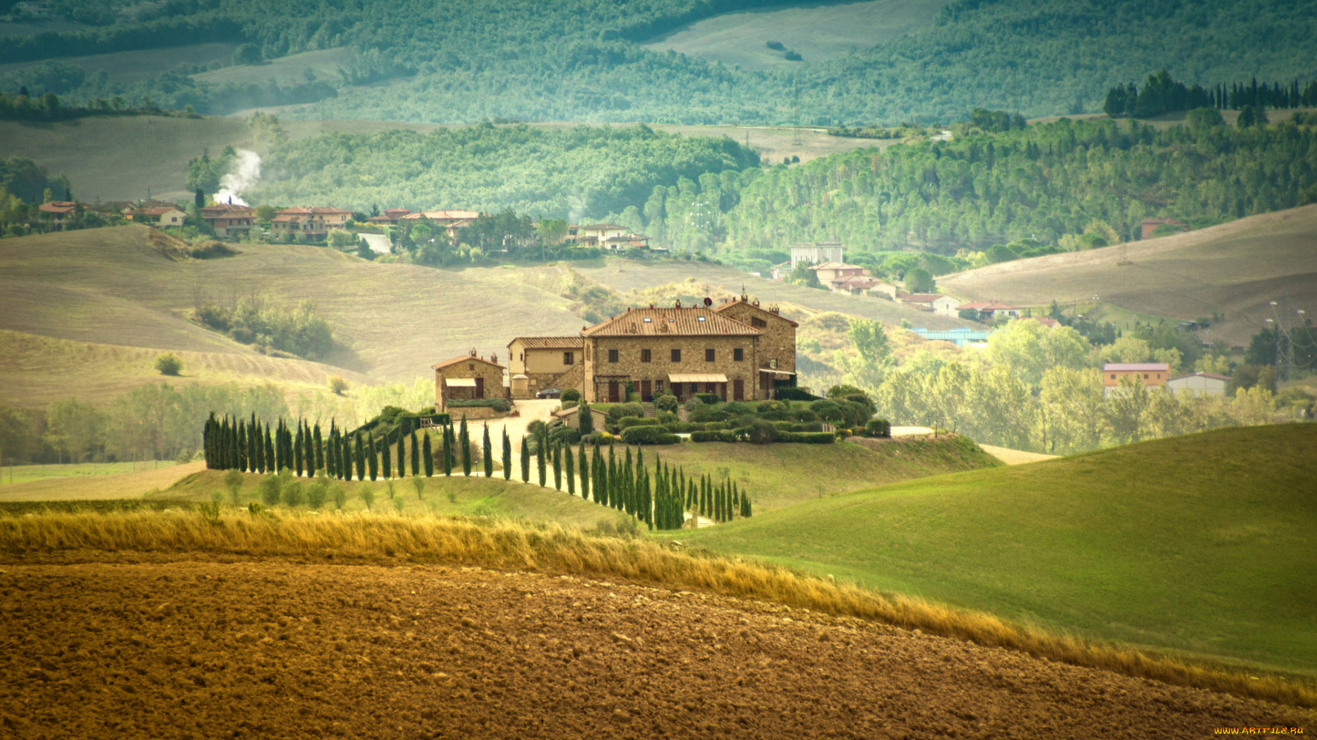 tuscany, , italy, города, -, панорамы, простор