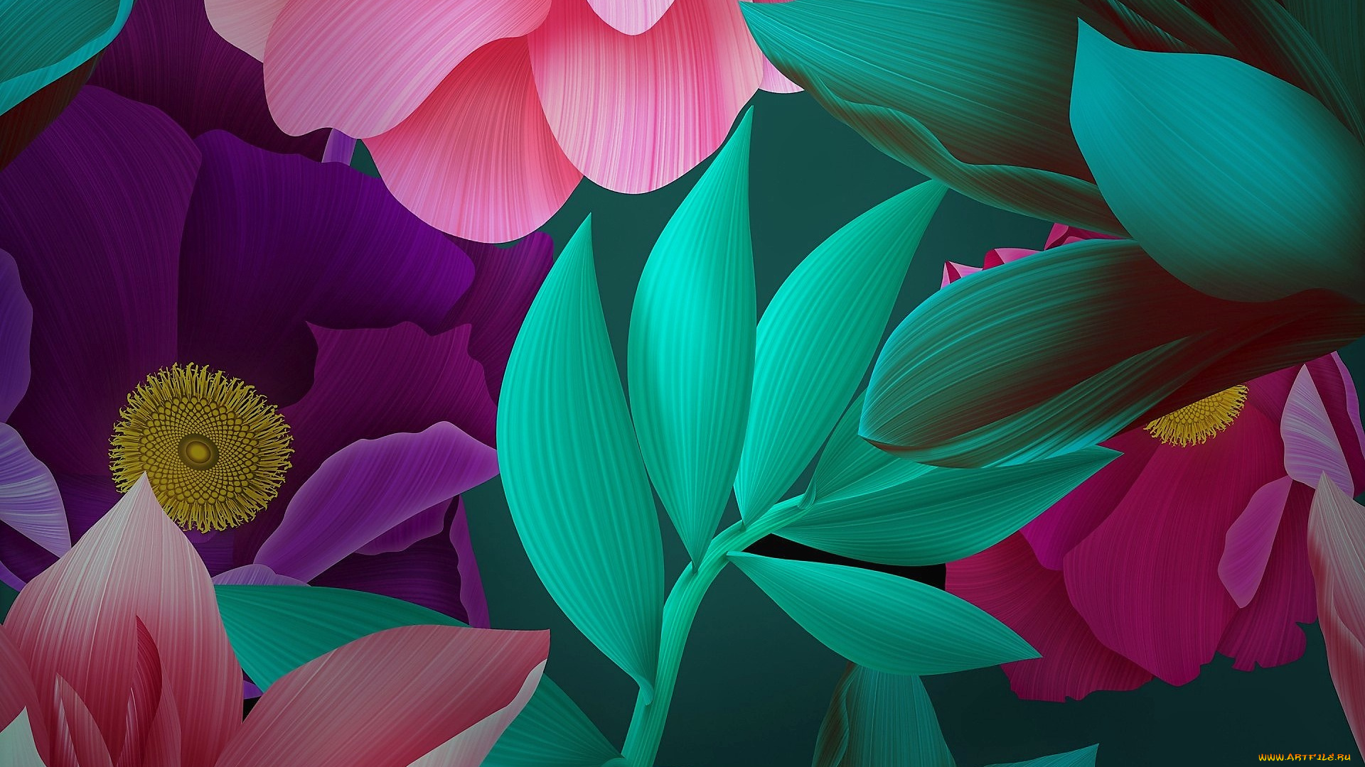 векторная, графика, цветы, , flowers, фон, цветы